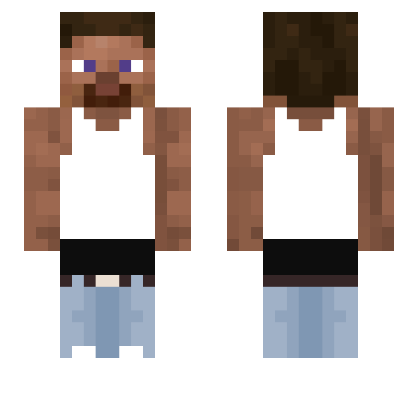 ZappyKid2 Minecraft skin, front and back view