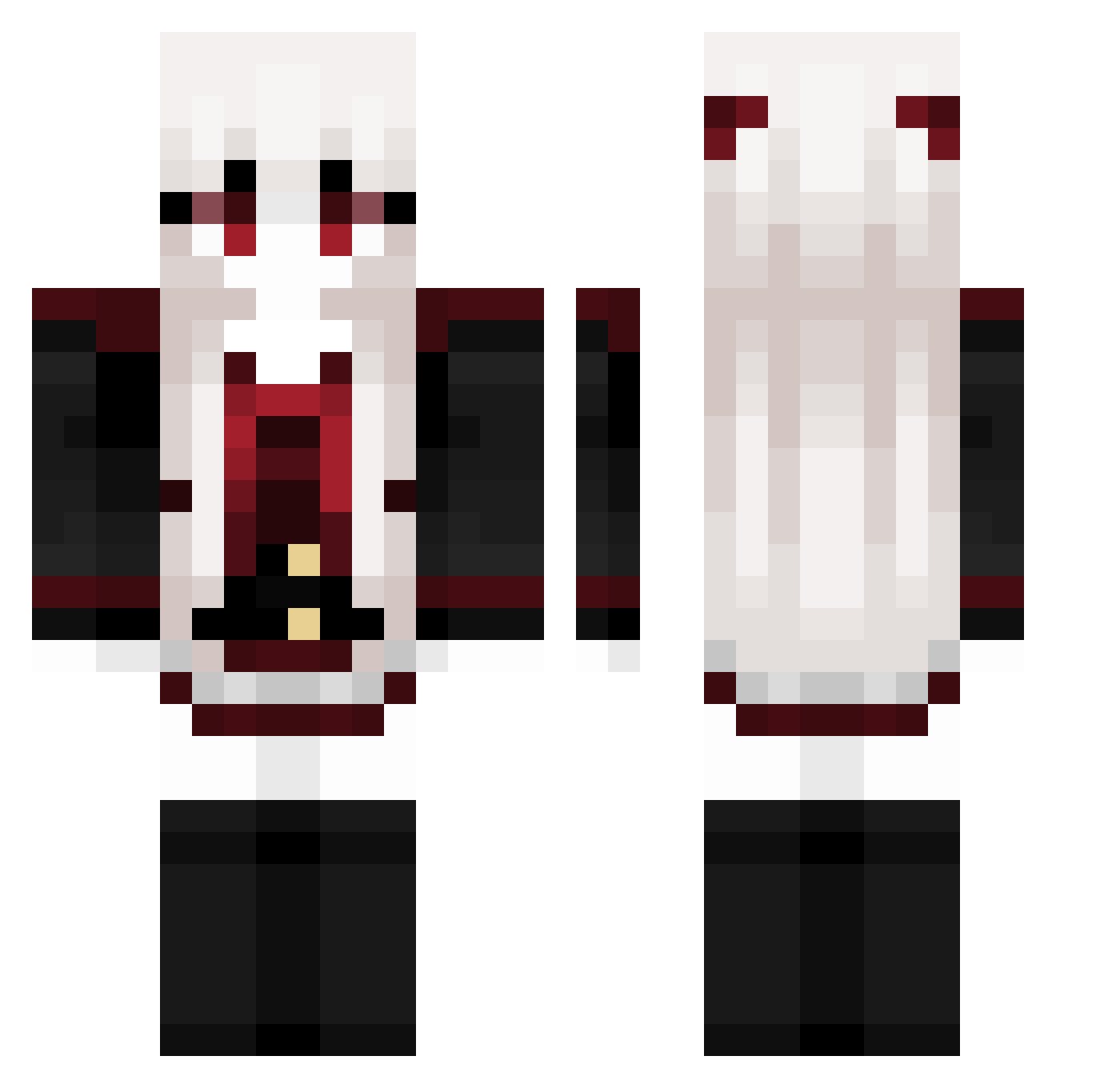 loafv Minecraft skin, front and back view