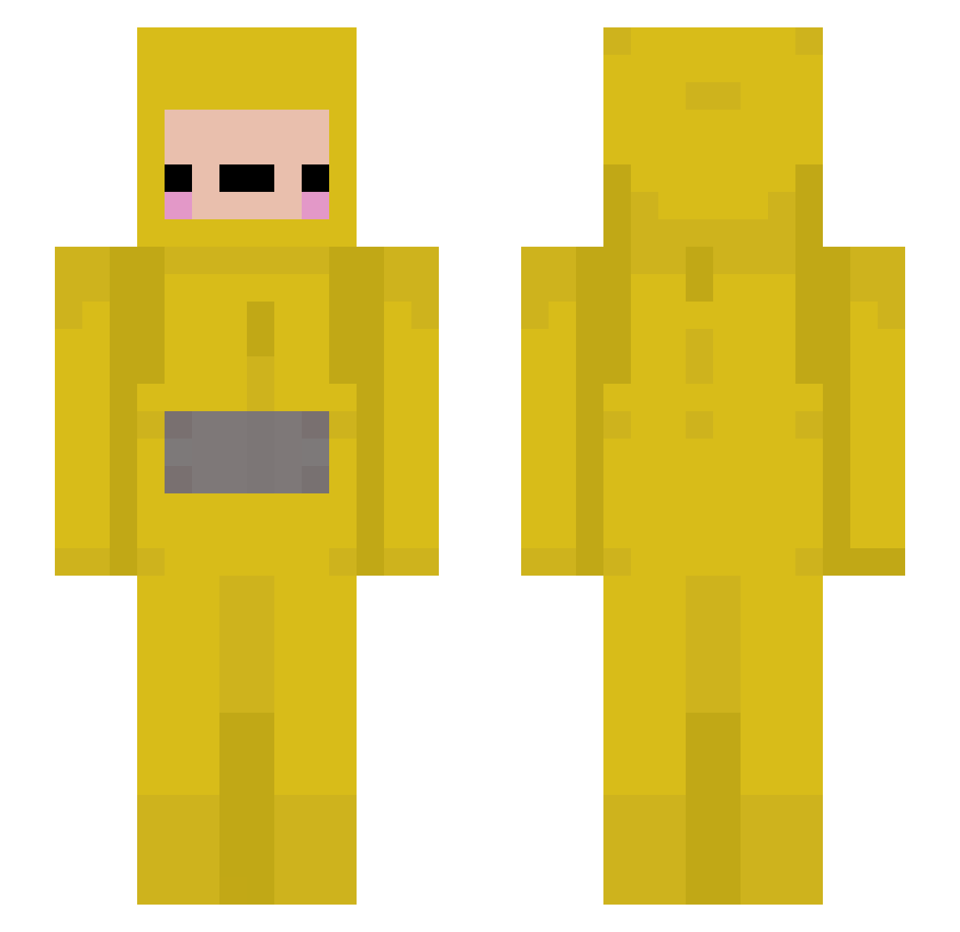 DipsyQAQ Minecraft skin, front and back view