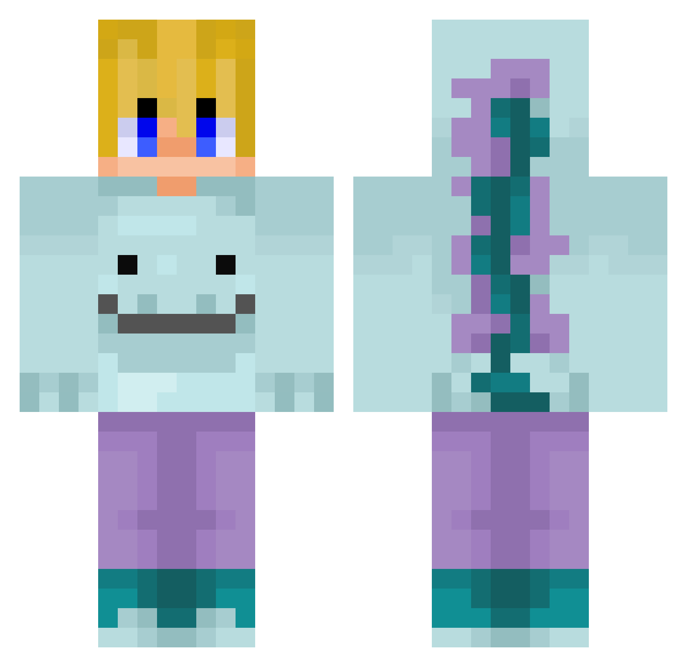 DasSimonster Minecraft skin, front and back view