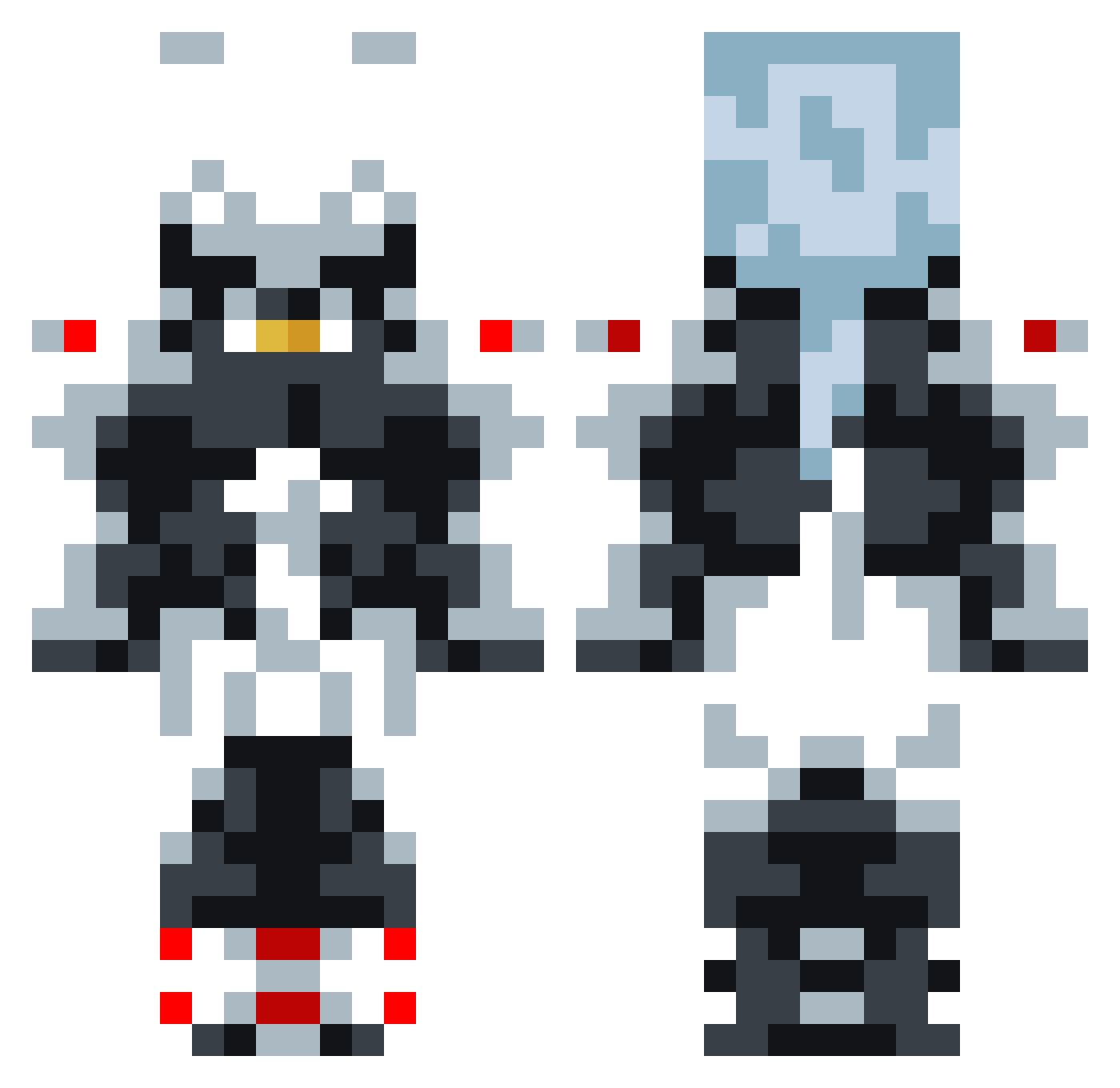 lemon28 Minecraft skin, front and back view