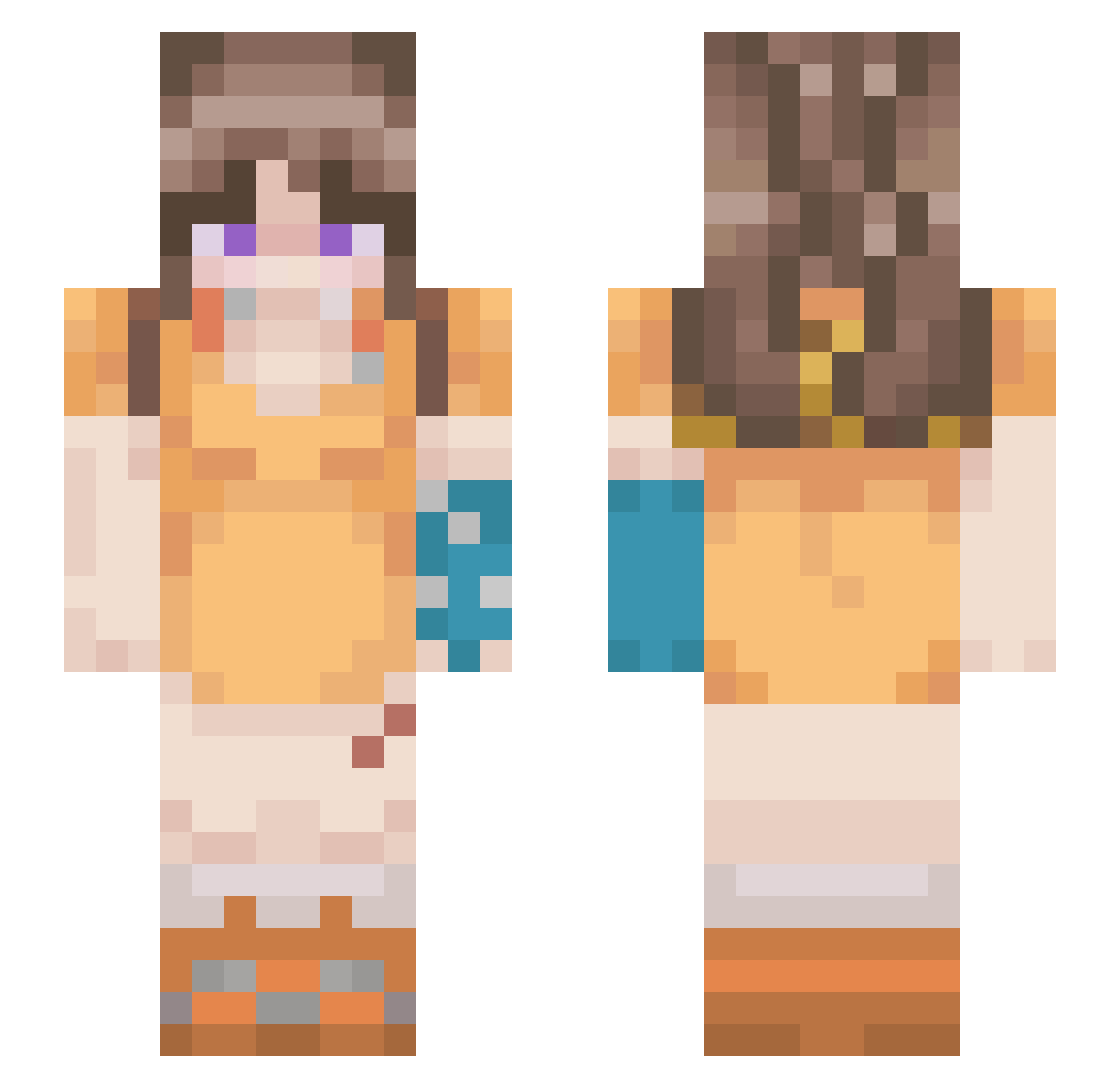 omalyy Minecraft skin, front and back view