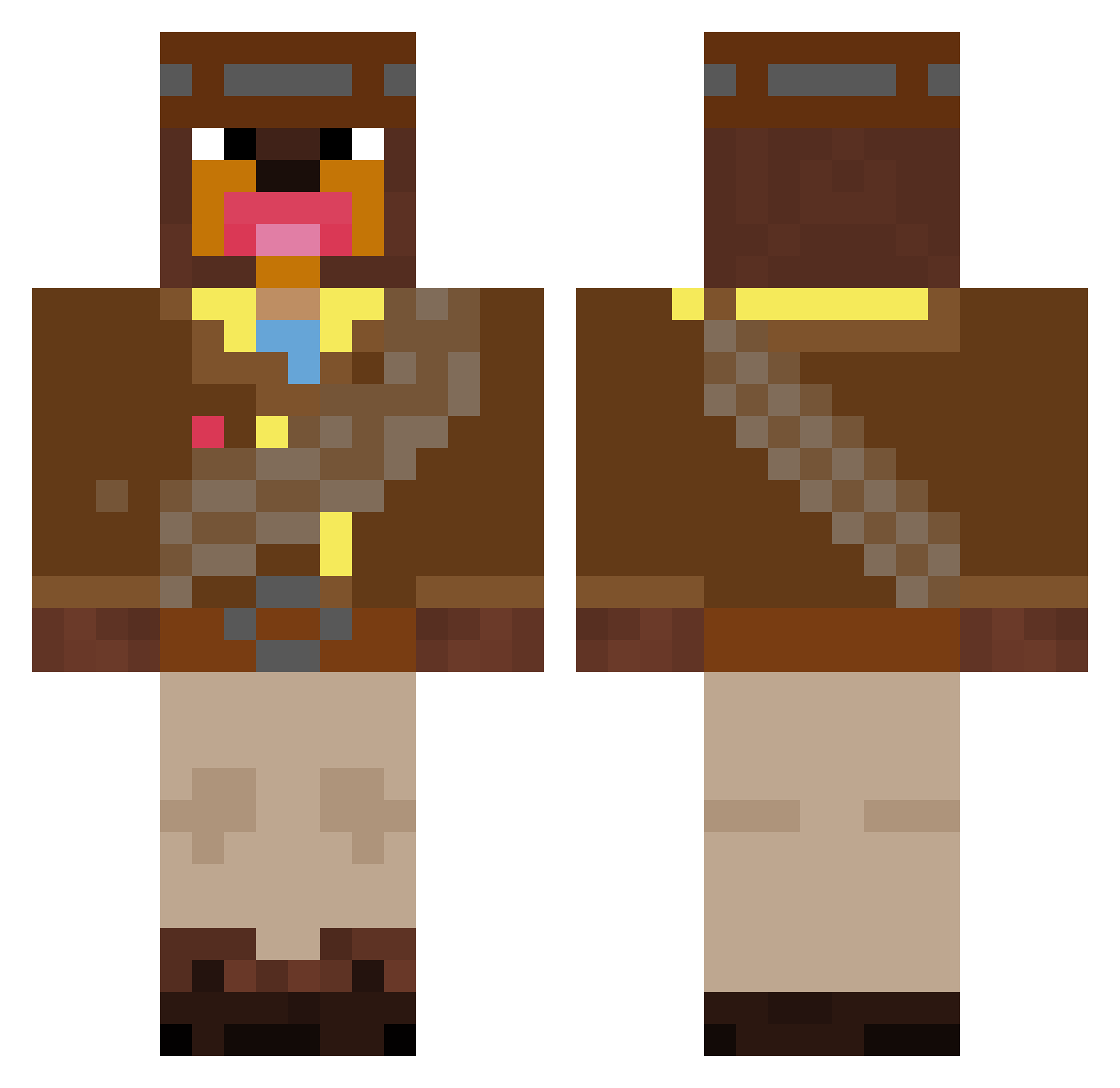 Master_Shafter Minecraft skin, front and back view