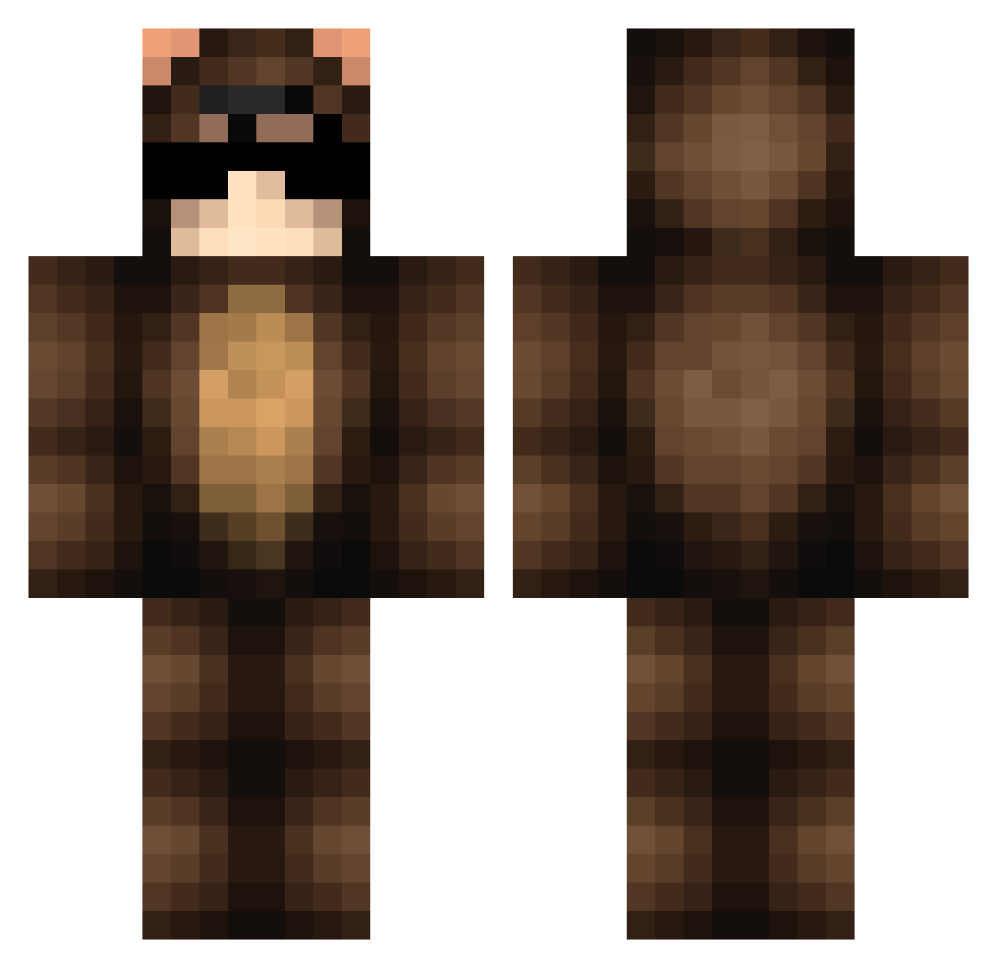 TheShadow_F Minecraft skin, front and back view