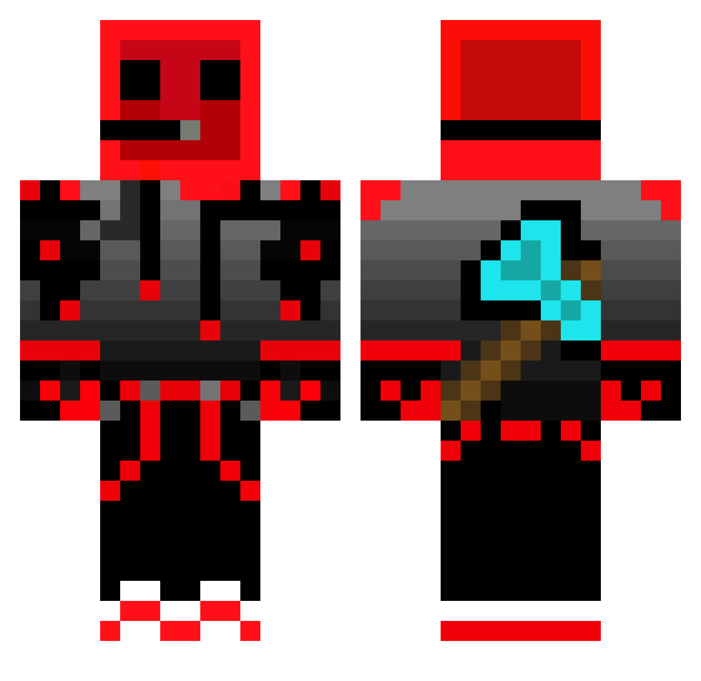 HHHTheGame Minecraft skin, front and back view