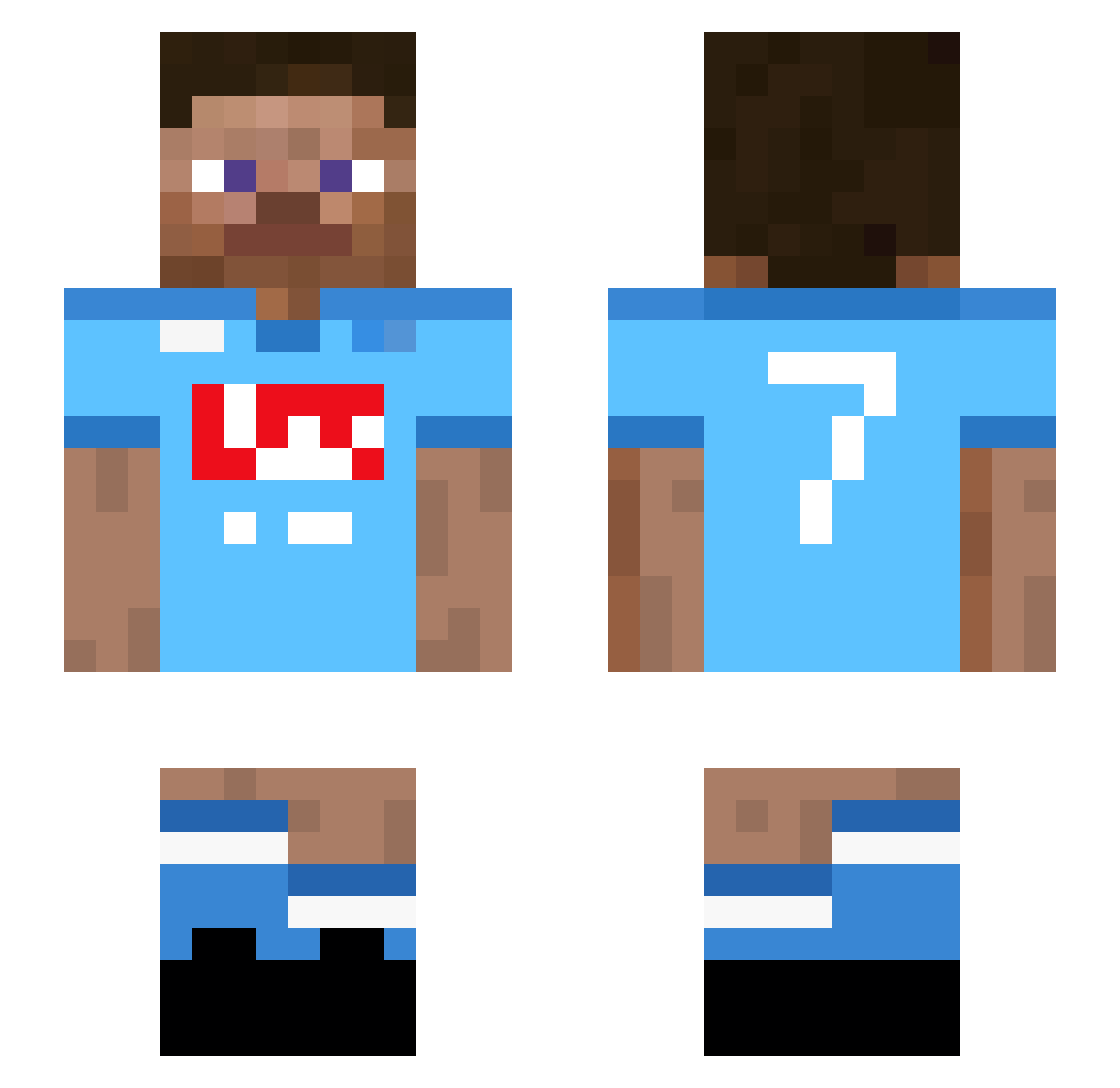 zucmapall Minecraft skin, front and back view