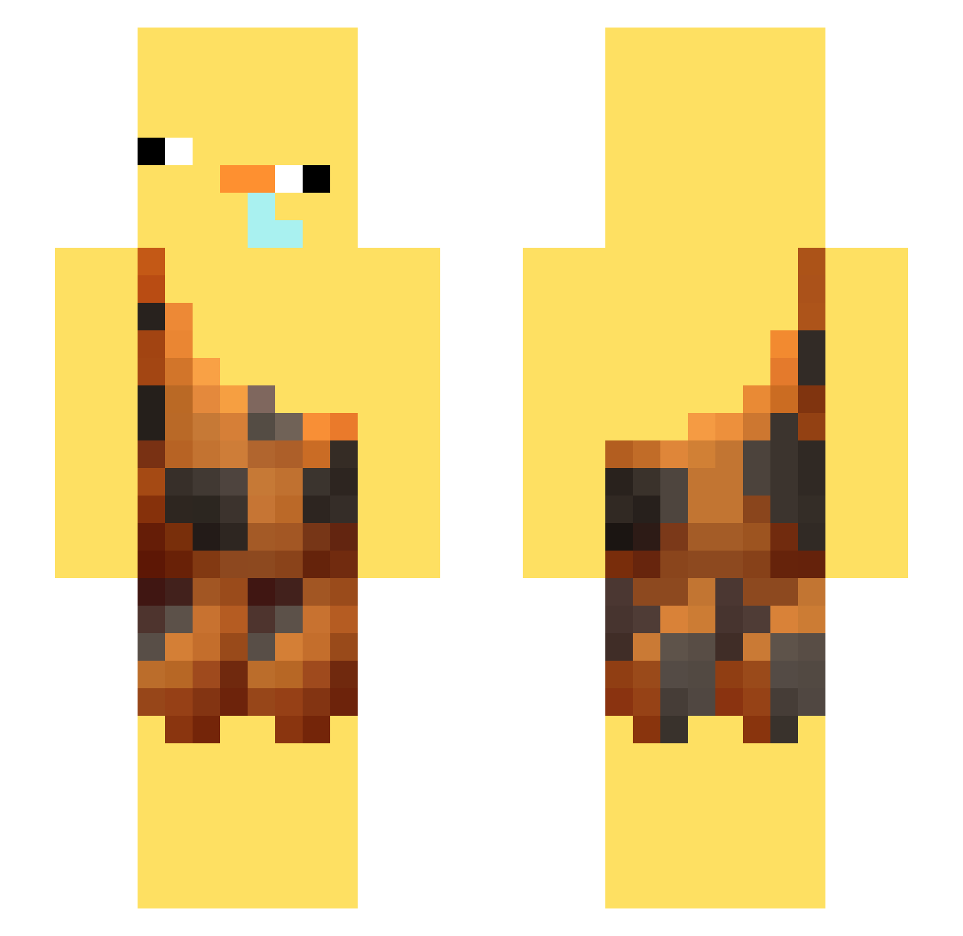youarehim Minecraft skin, front and back view