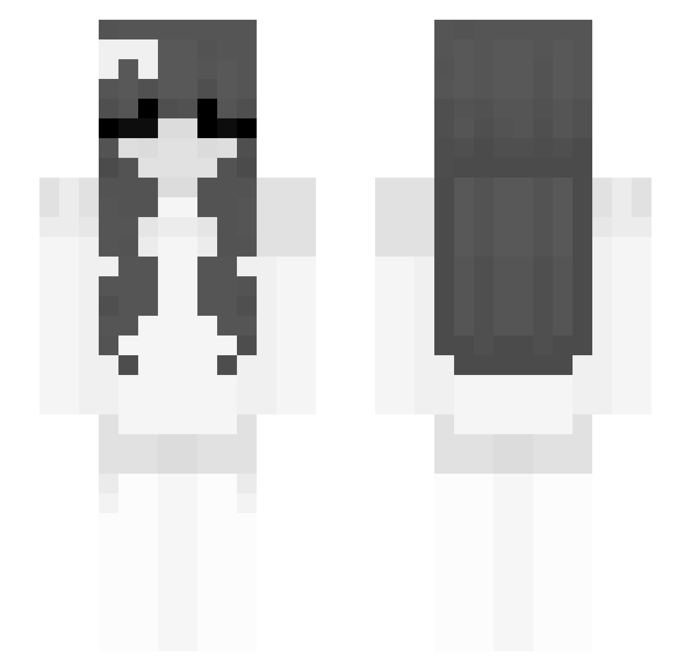 snoiopy Minecraft skin, front and back view