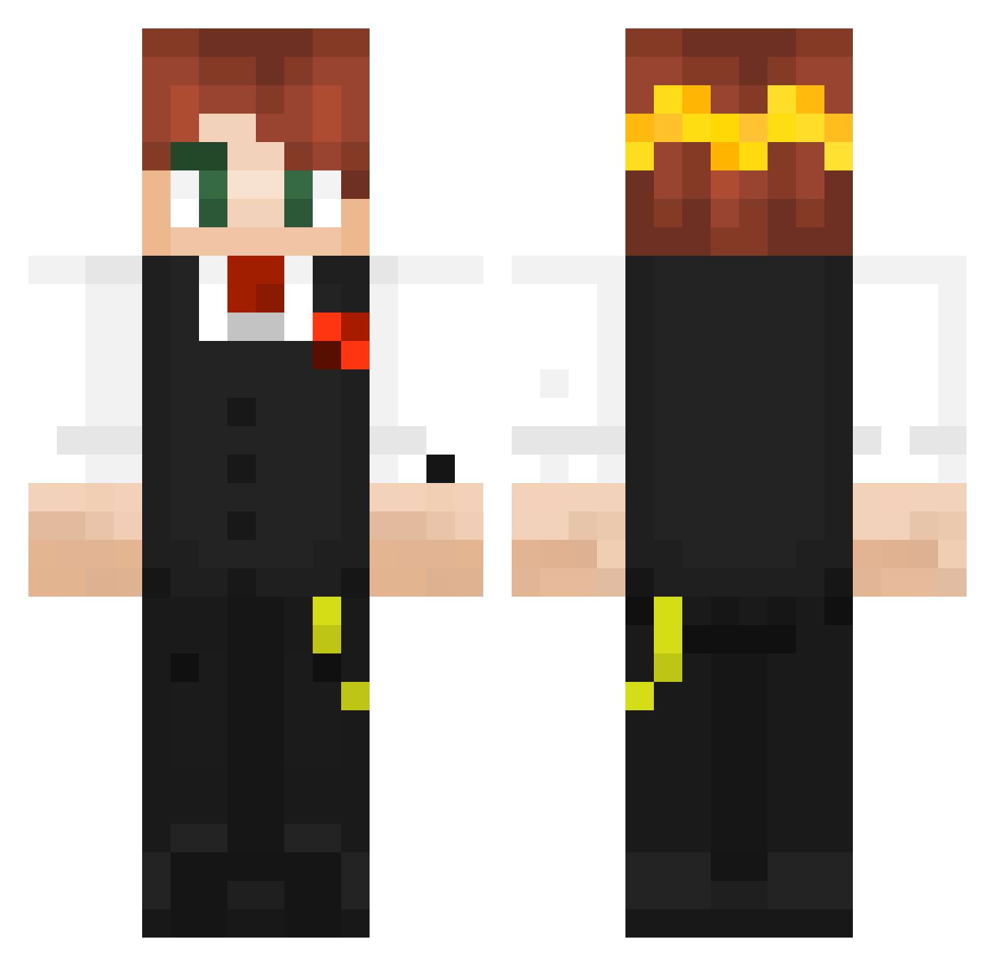 Wibmax Minecraft skin, front and back view