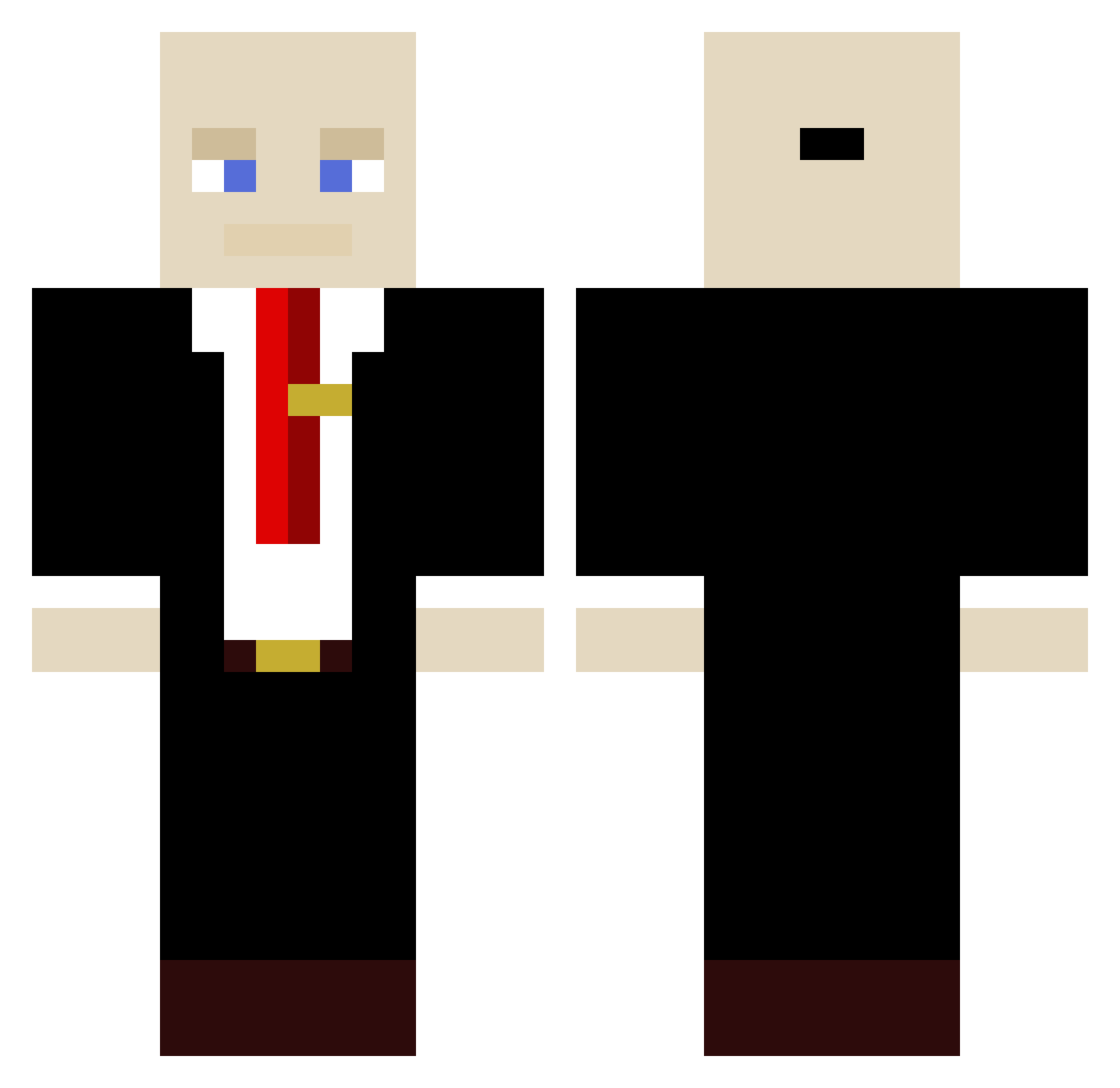 arelcraft Minecraft skin, front and back view