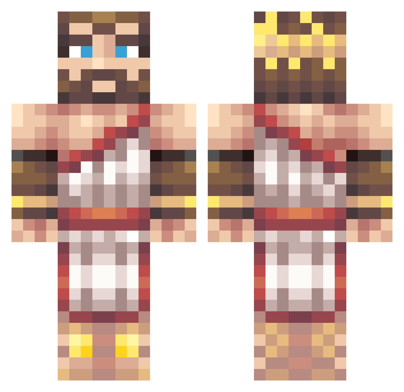 SmixJr Minecraft skin, front and back view
