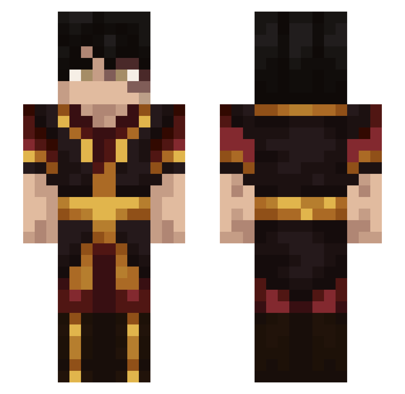 Willem_vanOranje Minecraft skin, front and back view