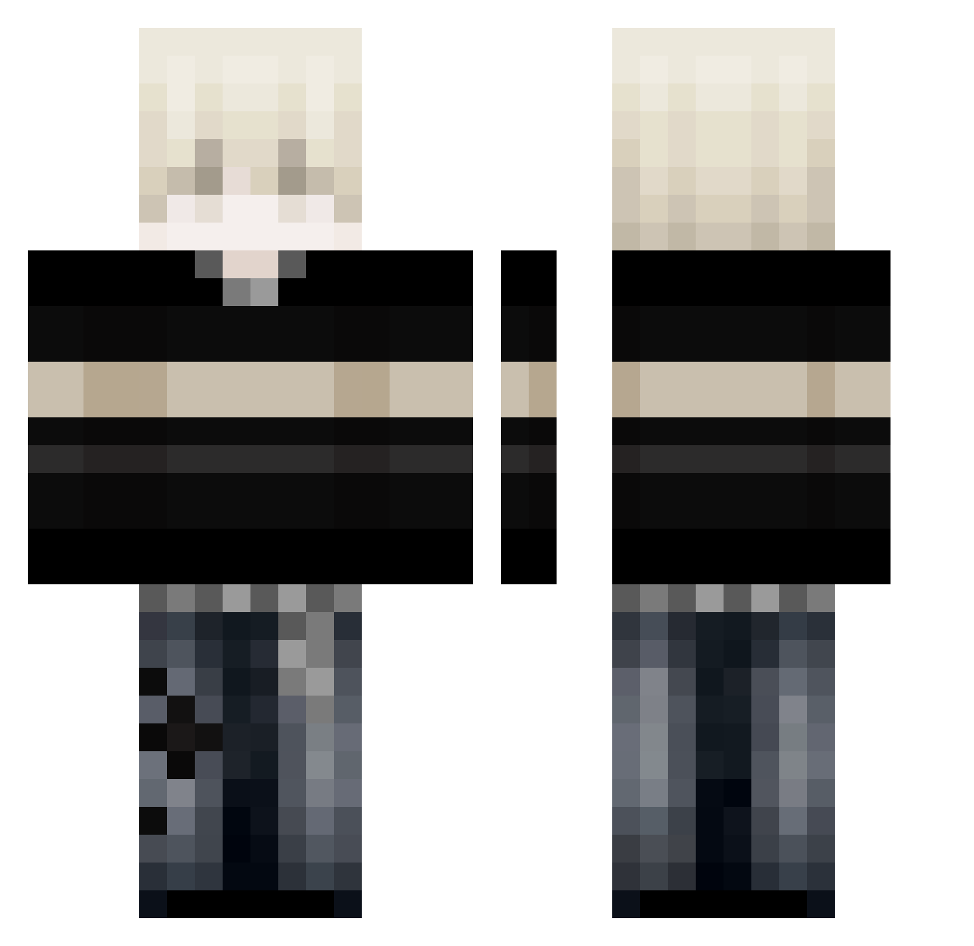 Robert99824 Minecraft skin, front and back view