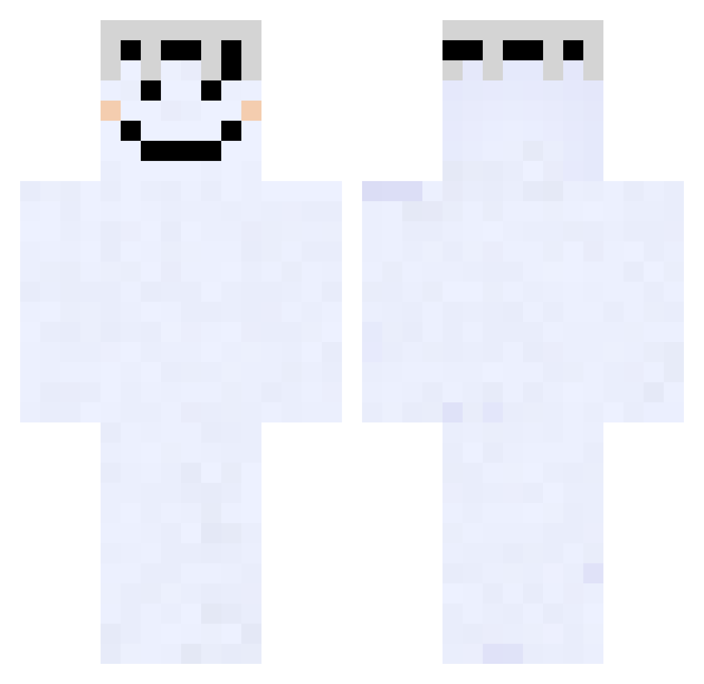 ELTP25 Minecraft skin, front and back view