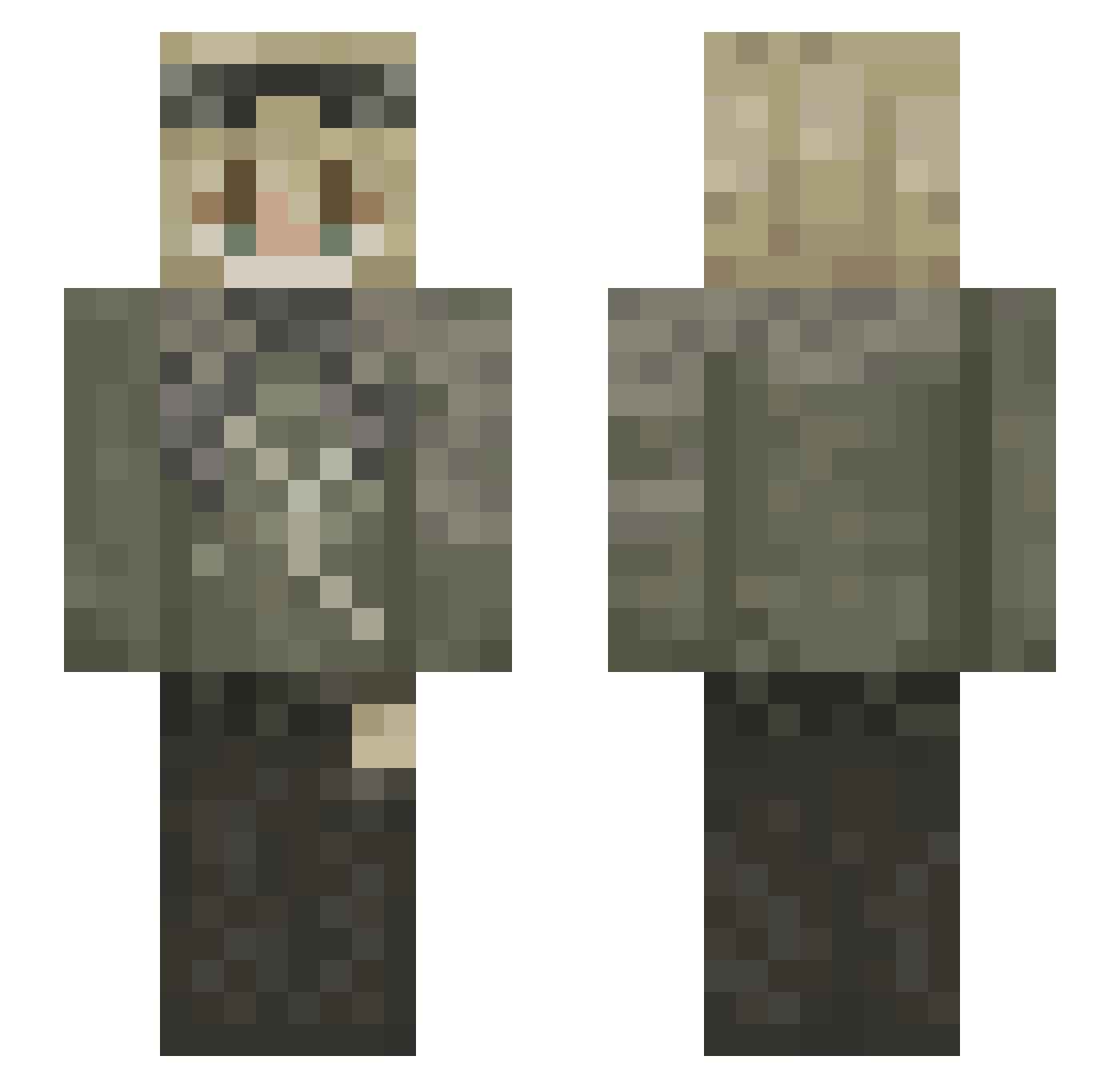 peaks_of_decay Minecraft skin, front and back view