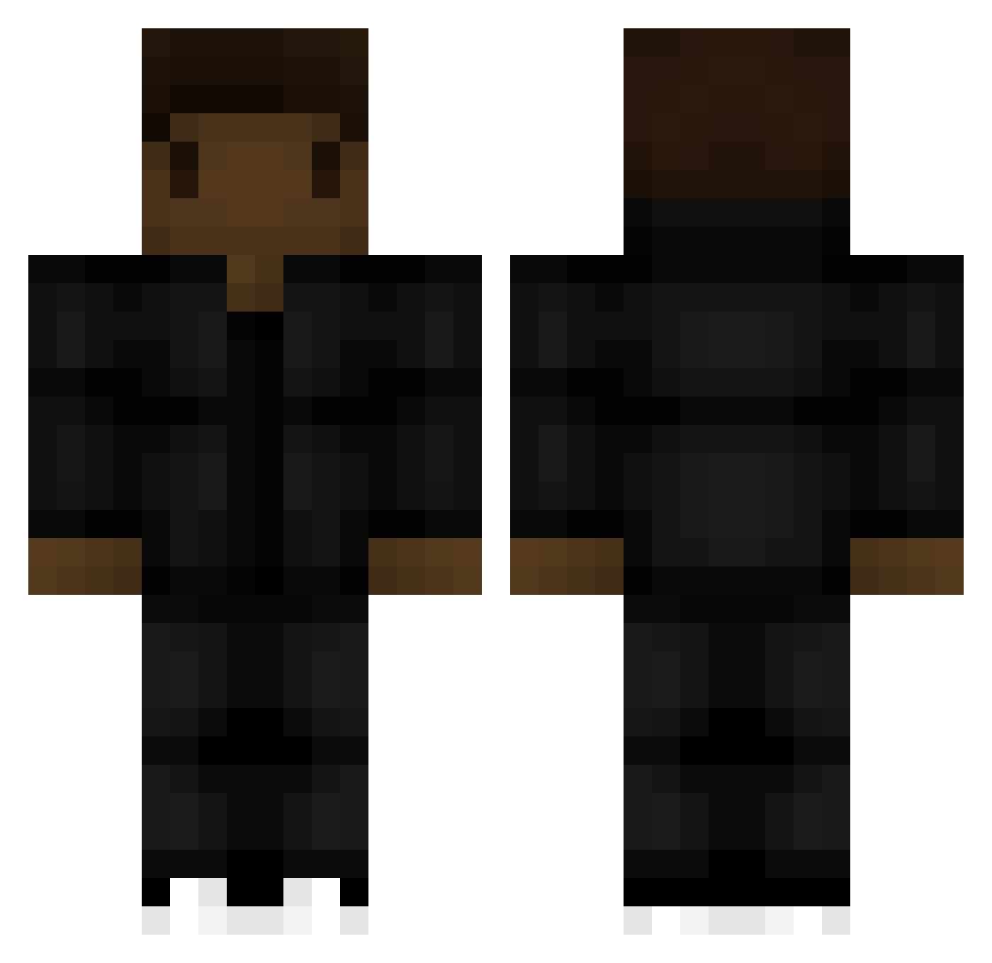 qJoyBoy Minecraft skin, front and back view