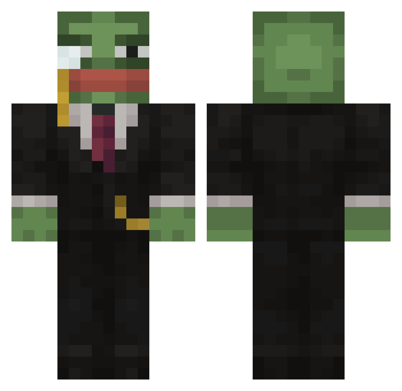 OGSpunkySmithers Minecraft skin, front and back view