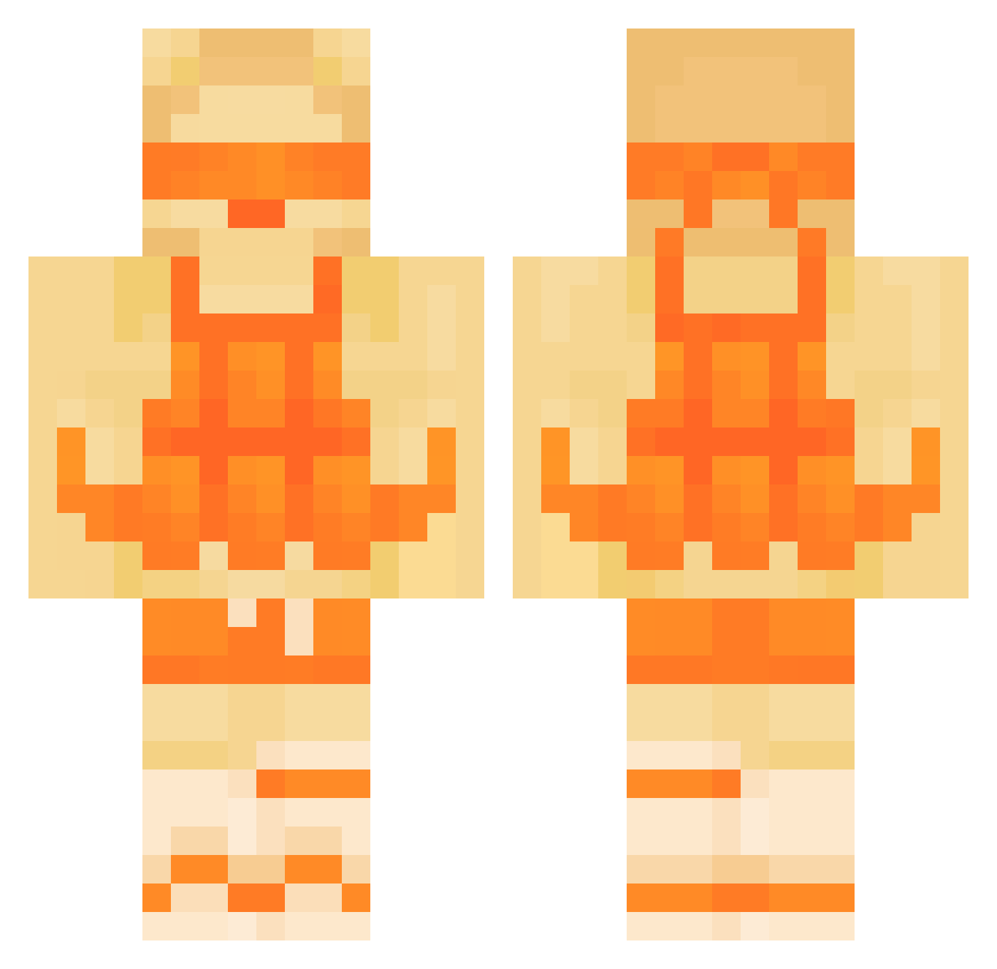 Cryptonell Minecraft skin, front and back view