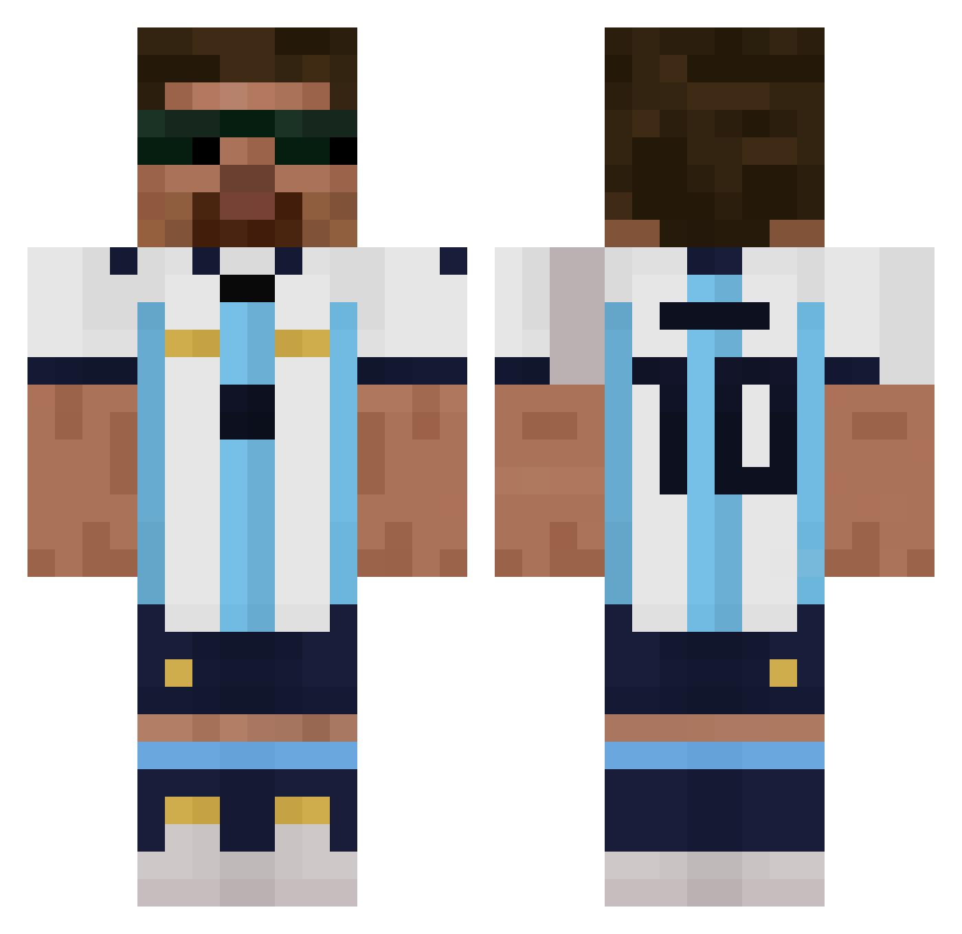 xpablousky Minecraft skin, front and back view