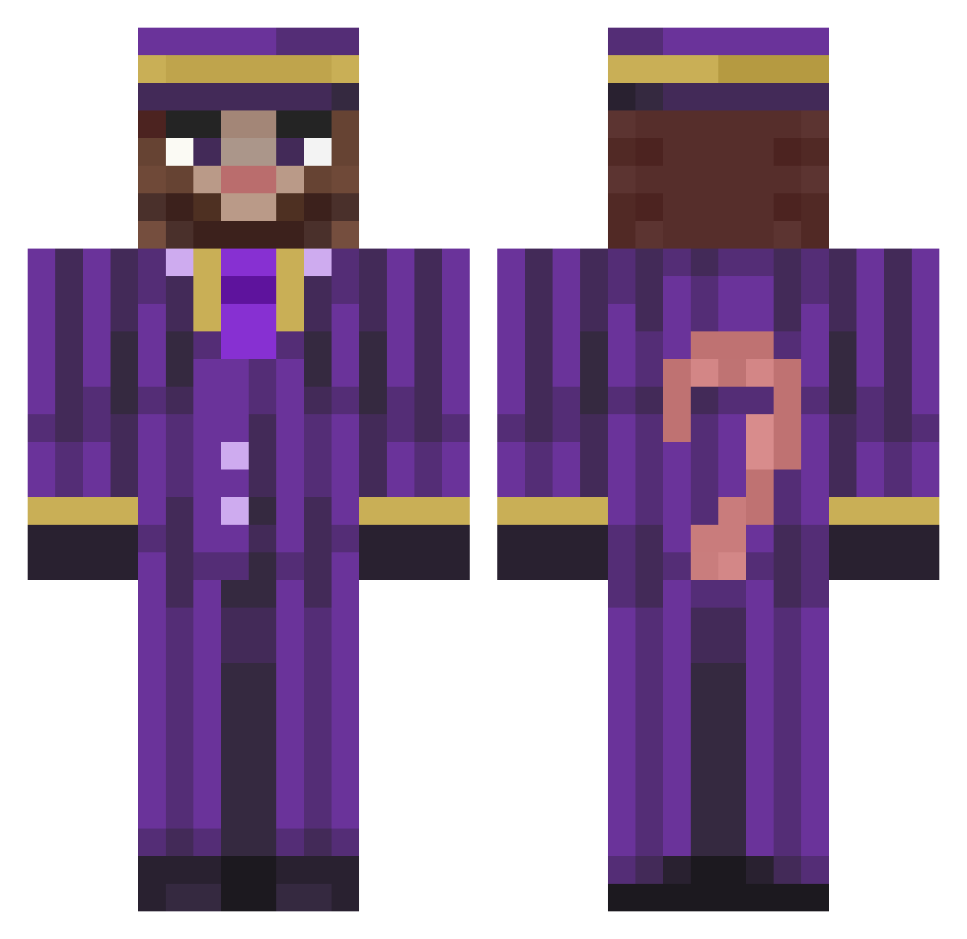 Sherbett3 Minecraft skin, front and back view