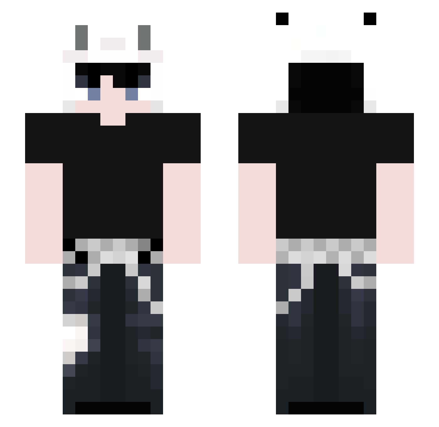 REDthecracky Minecraft skin, front and back view