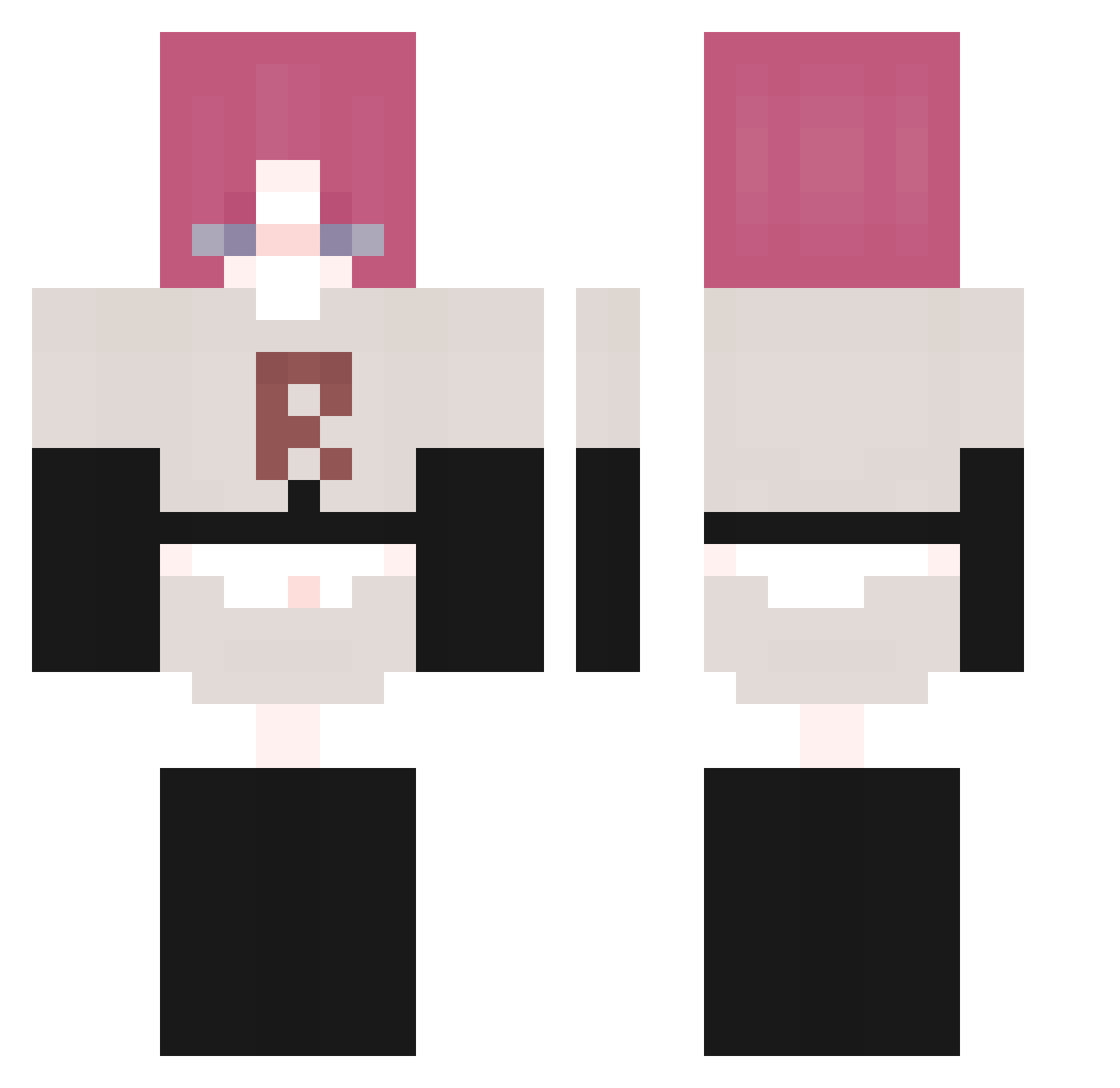 boss714 Minecraft skin, front and back view