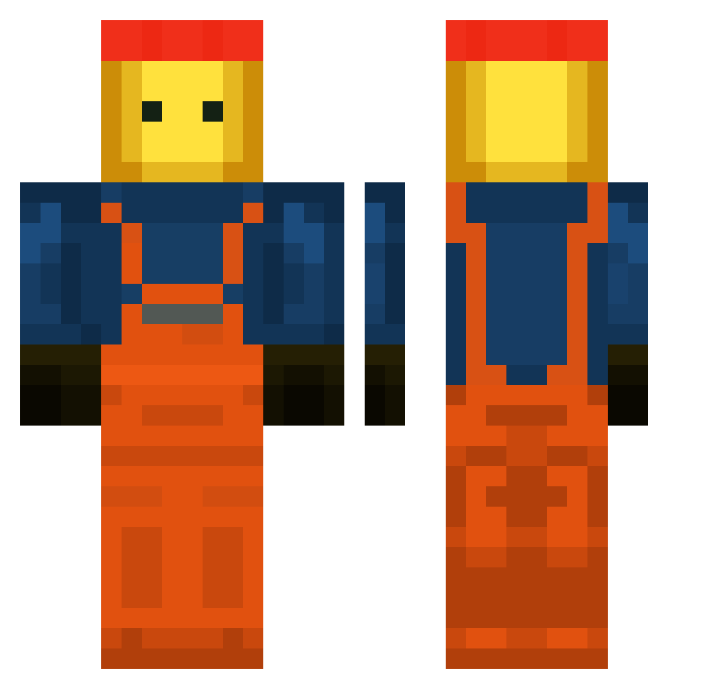 Utsumeki Minecraft skin, front and back view