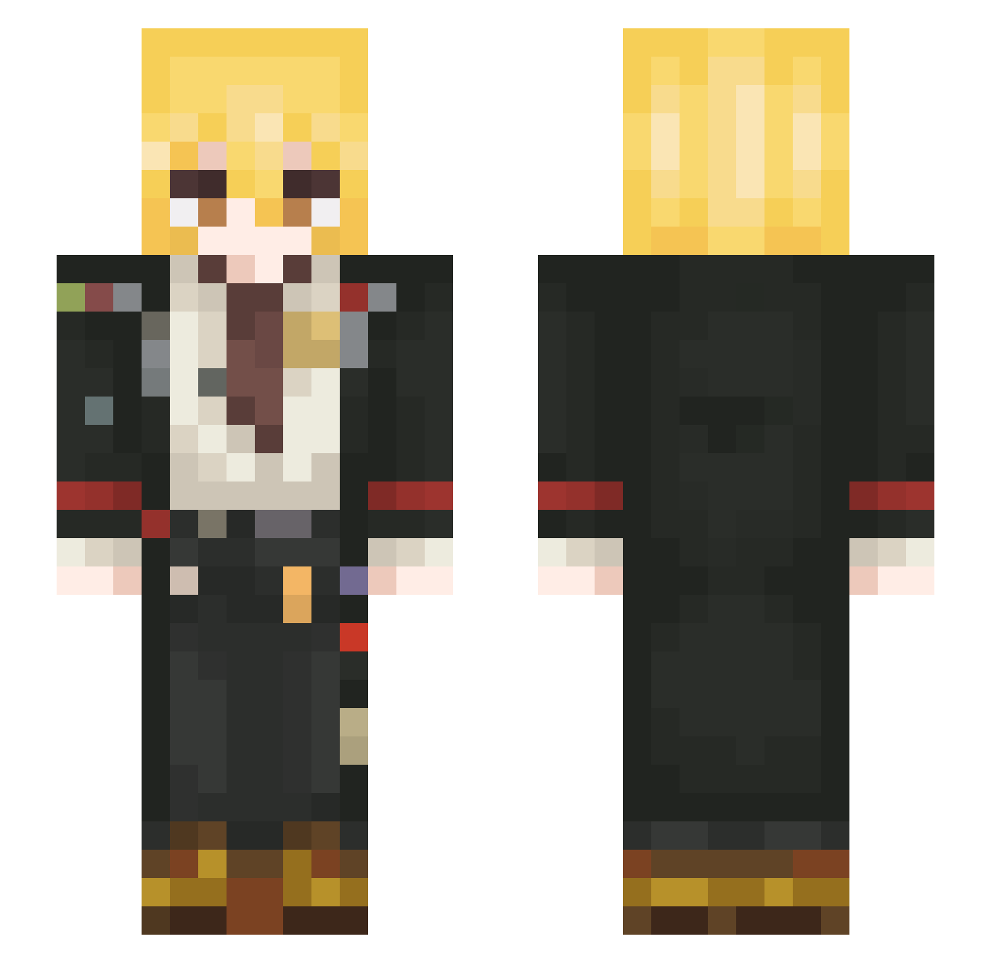 ImSanii Minecraft skin, front and back view