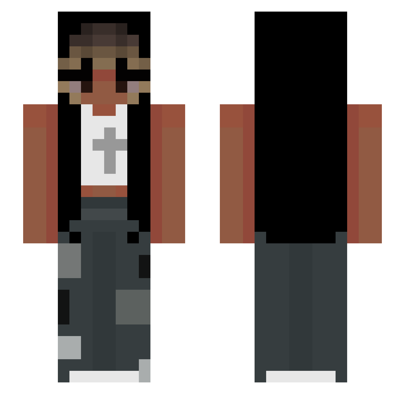SageyPoo_ Minecraft skin, front and back view