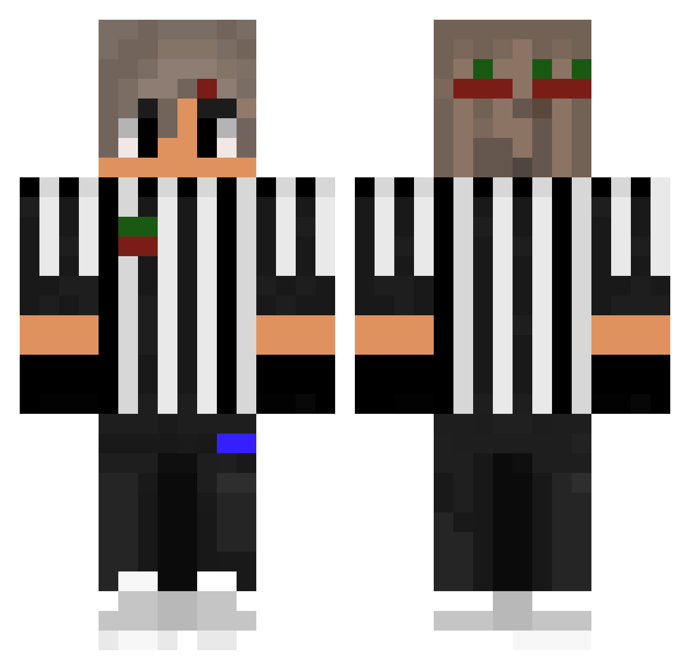 Lenny1179 Minecraft skin, front and back view