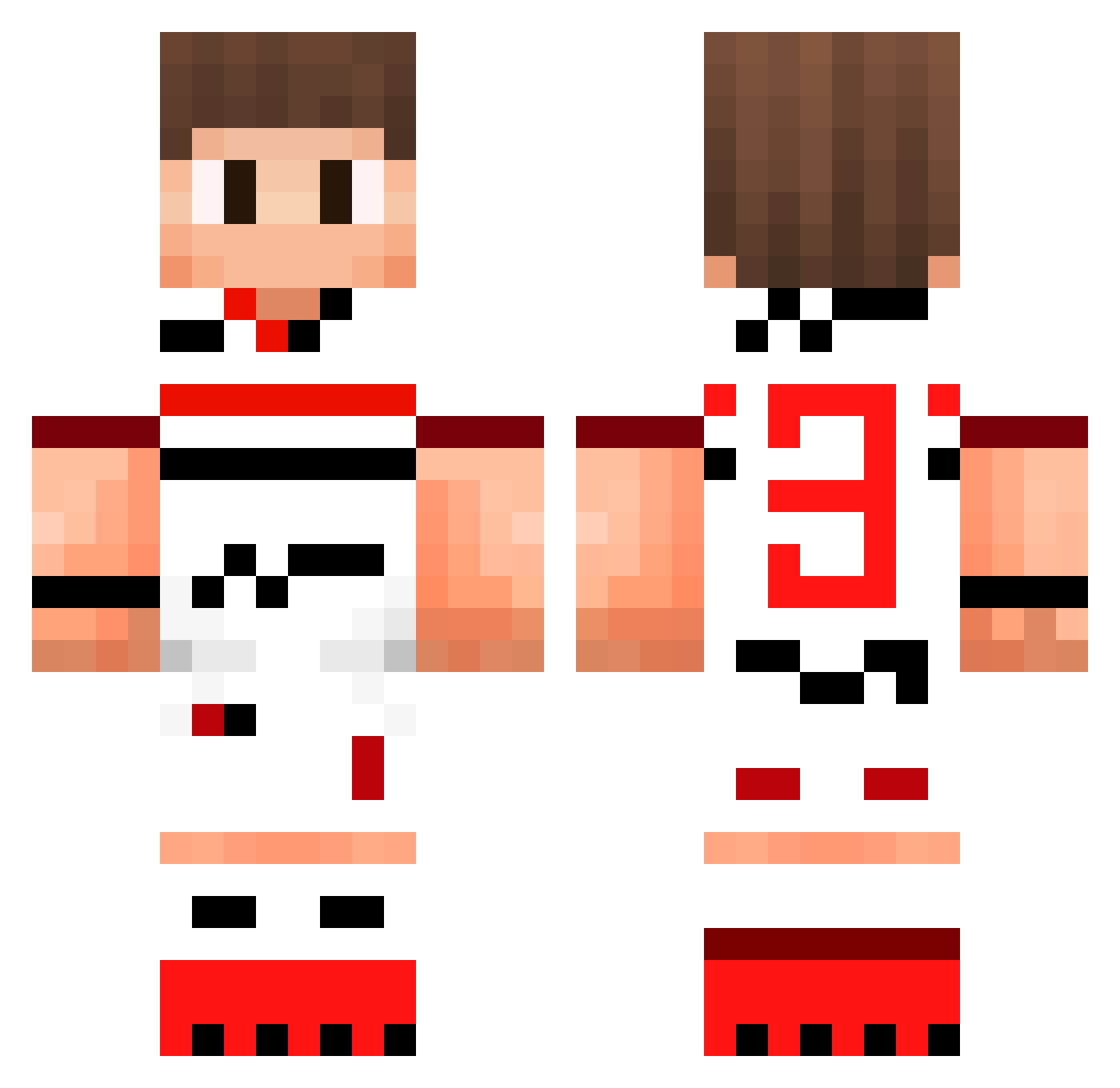 tripackkj Minecraft skin, front and back view