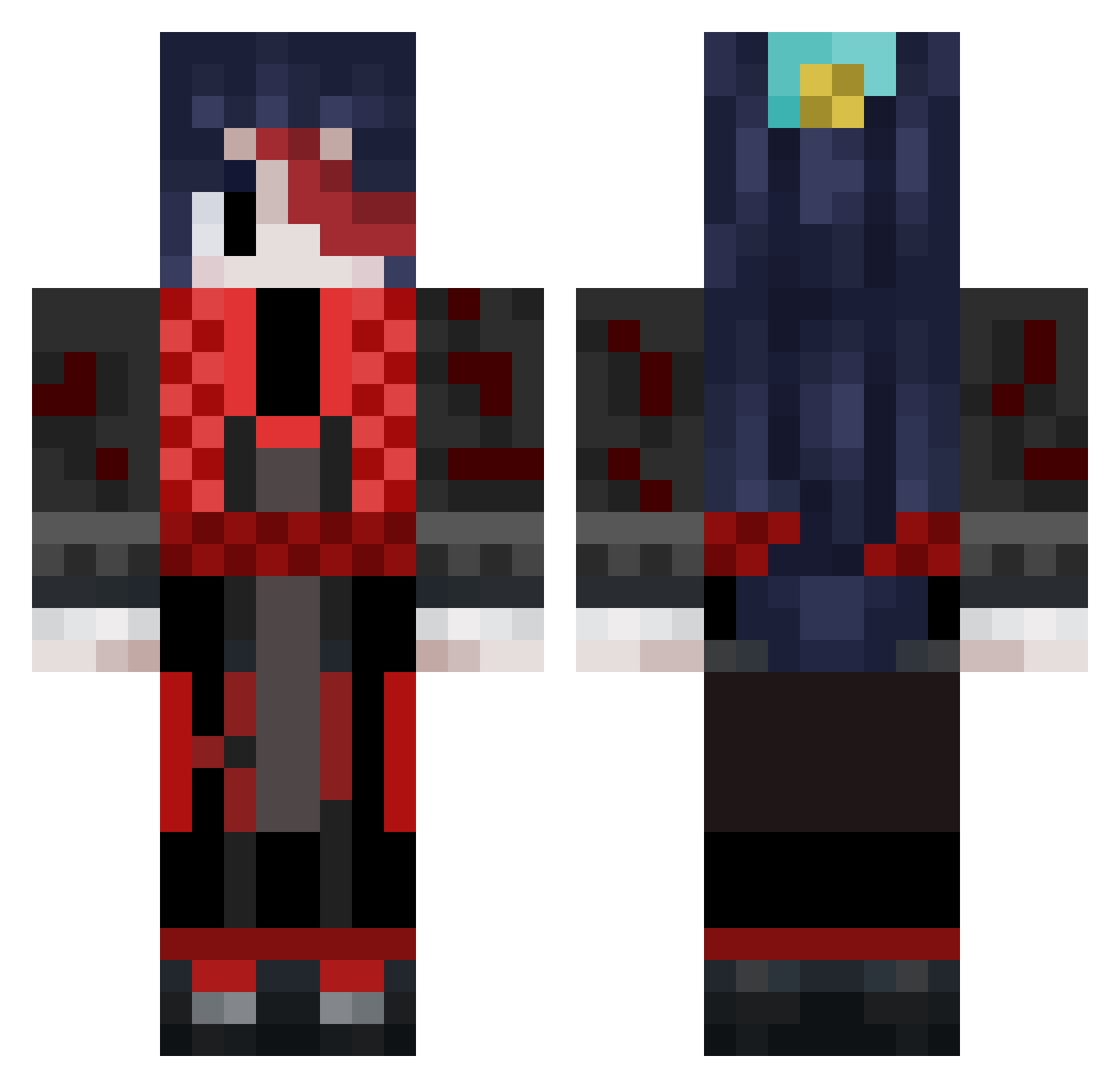 sheepercreeper1 Minecraft skin, front and back view