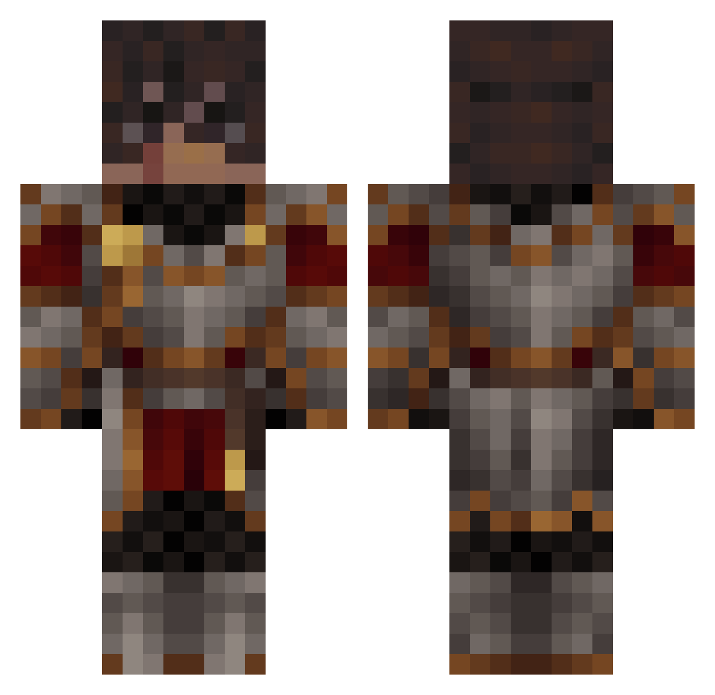 LEONARDO268 Minecraft skin, front and back view