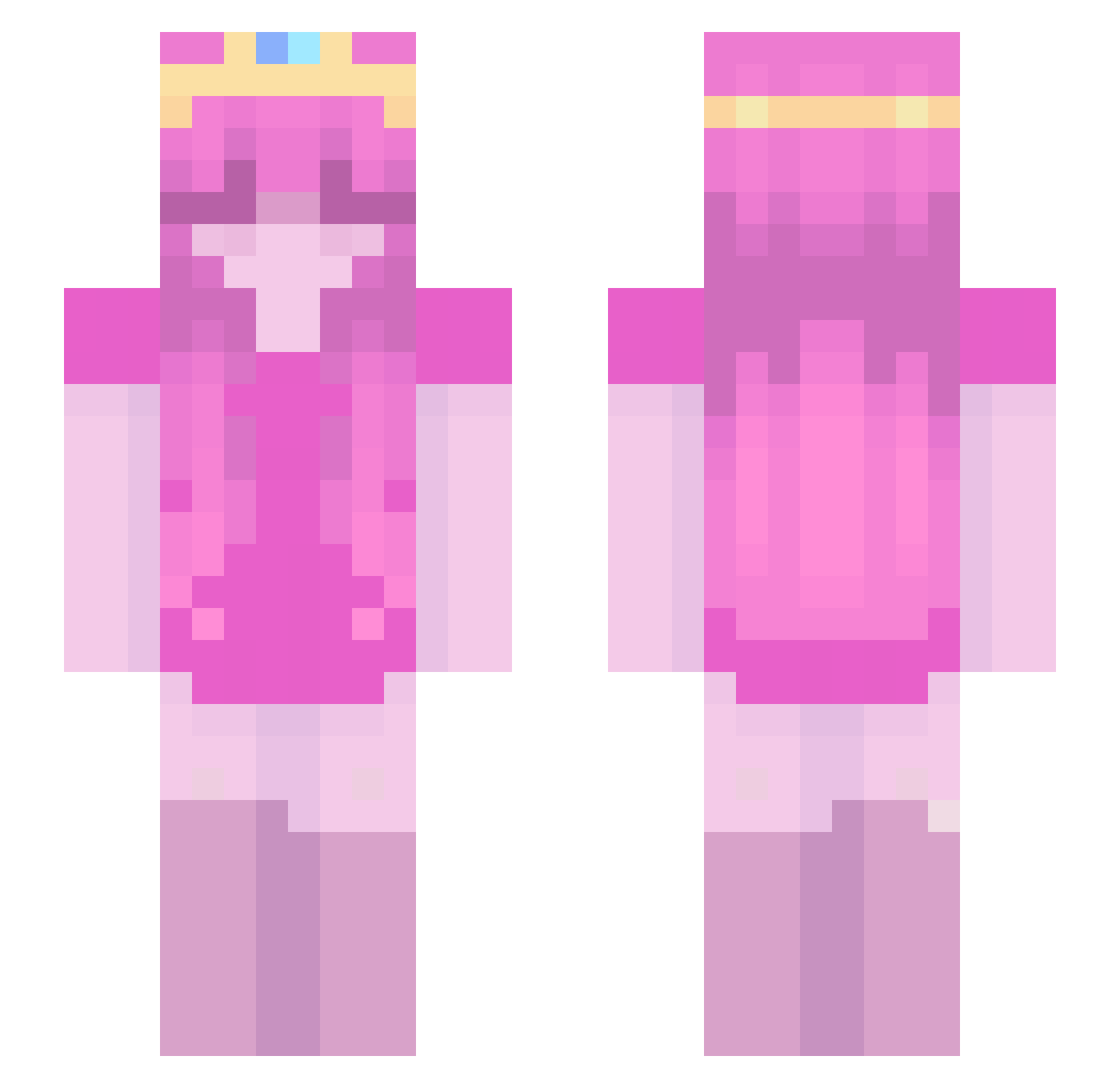 abaaabaaa Minecraft skin, front and back view