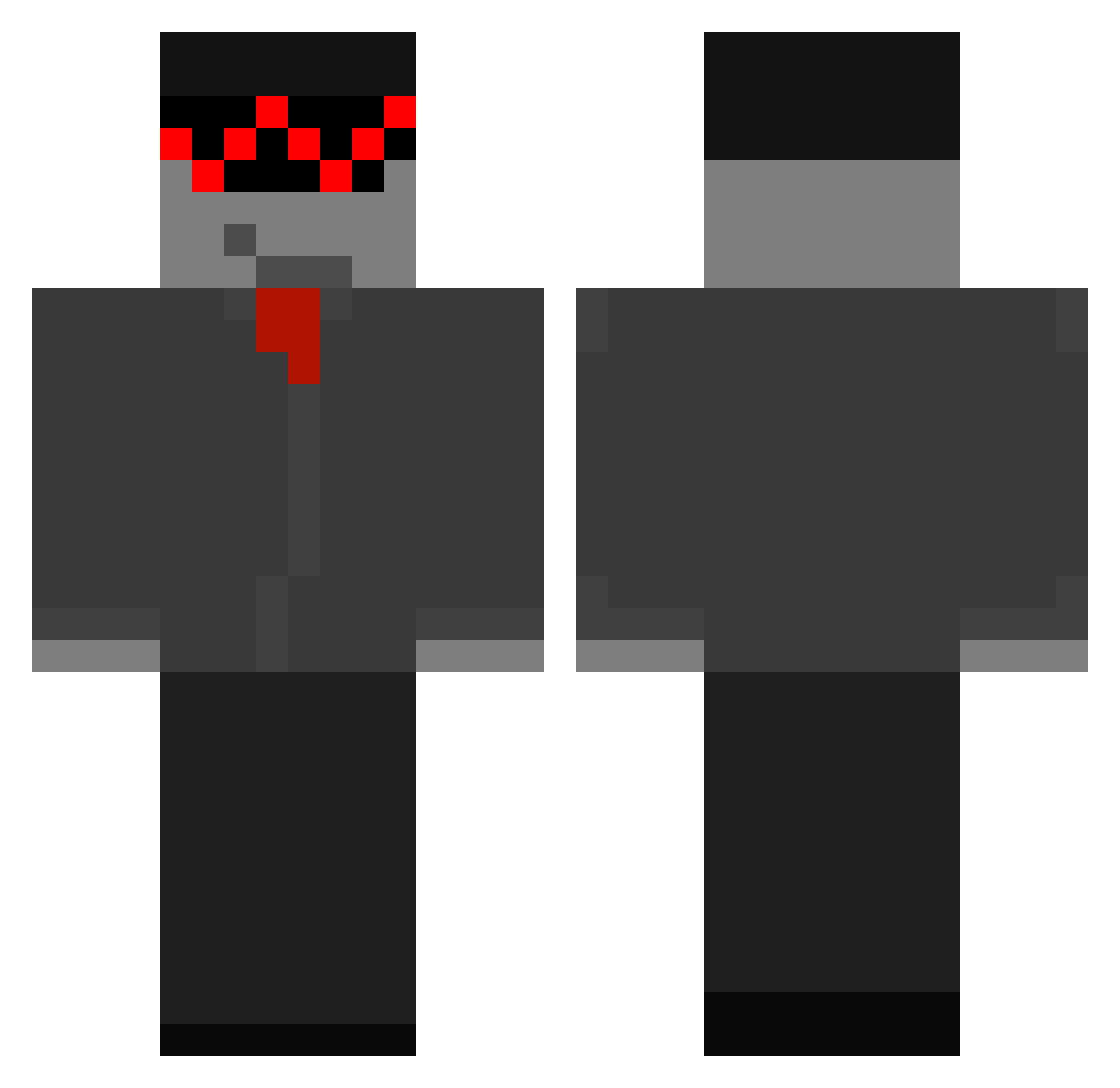 T4ngerin3 Minecraft skin, front and back view