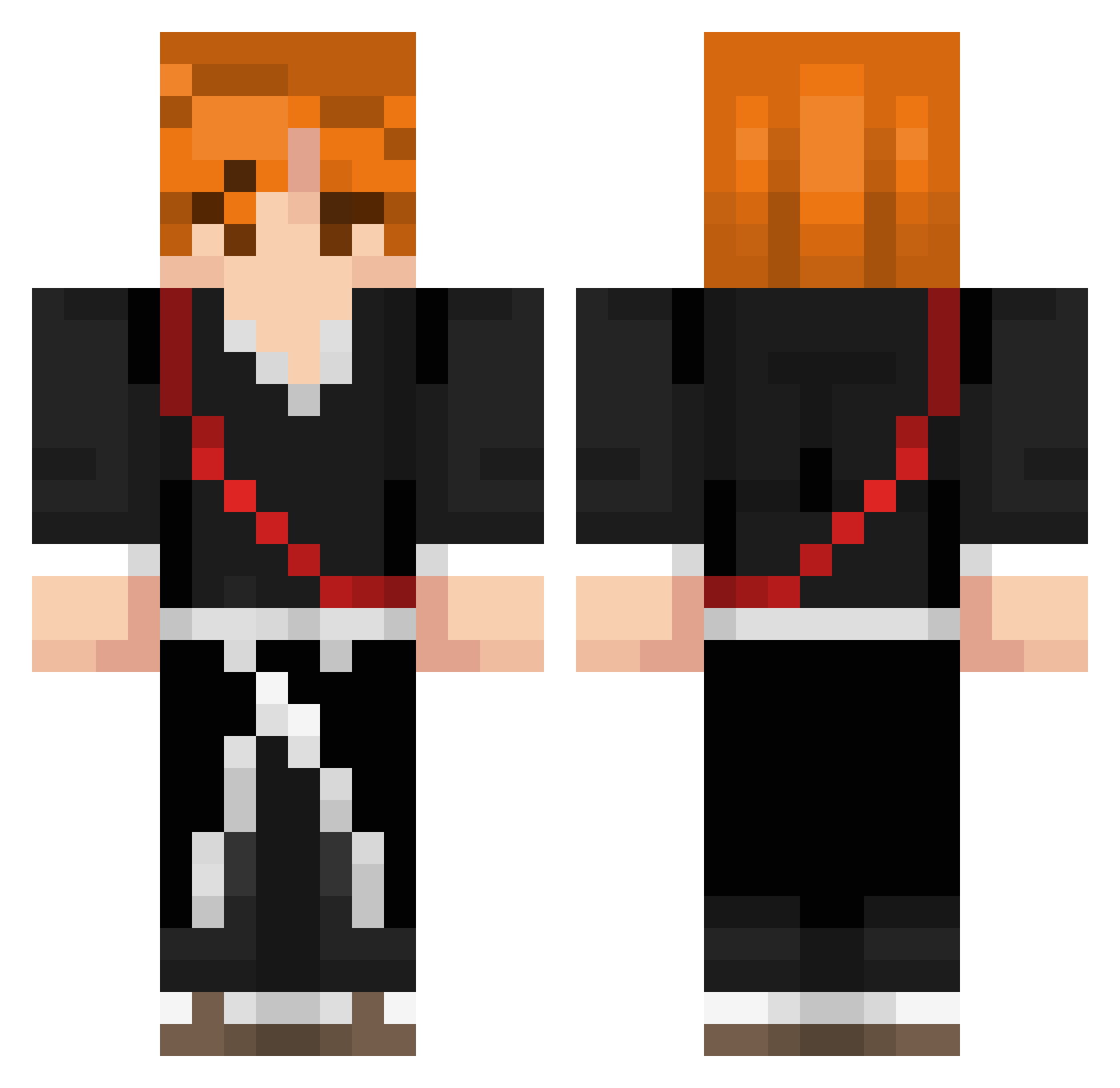 SUBSCALE Minecraft skin, front and back view