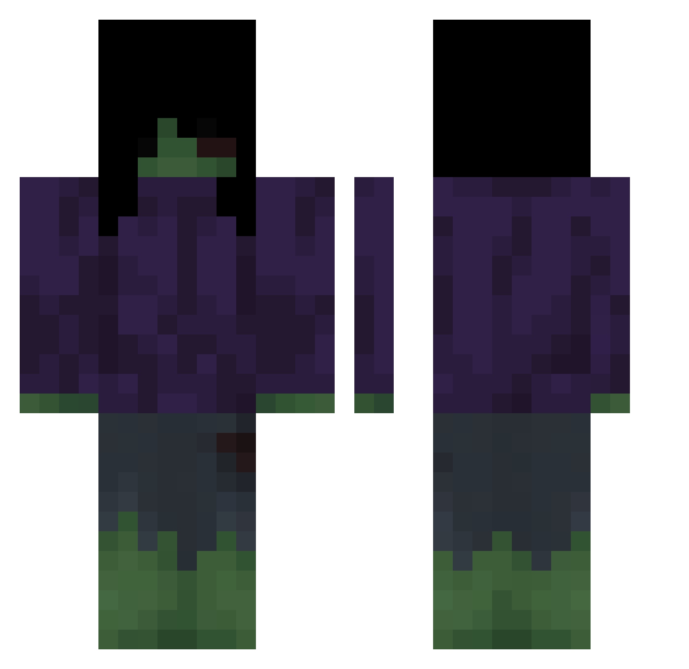 ijff Minecraft skin, front and back view