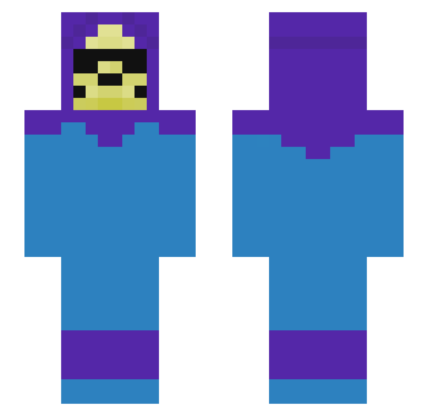 PooScooper911 Minecraft skin, front and back view