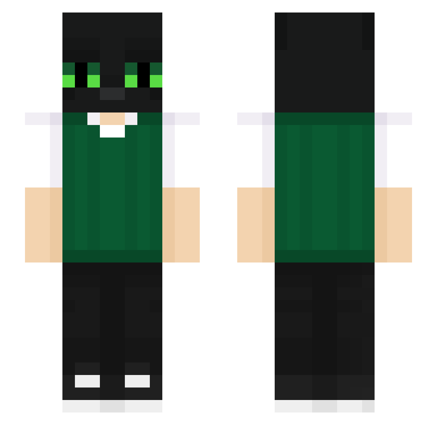 GicoCraft123 Minecraft skin, front and back view
