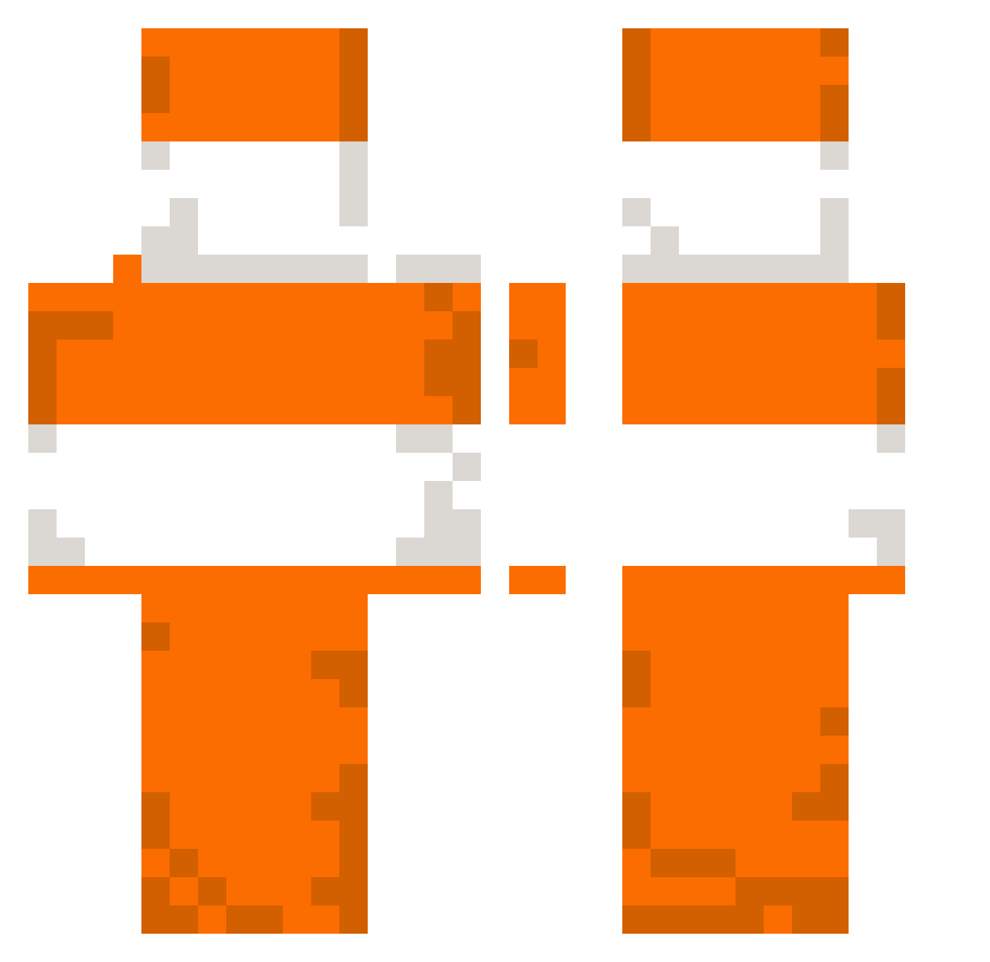 Pafamax Minecraft skin, front and back view