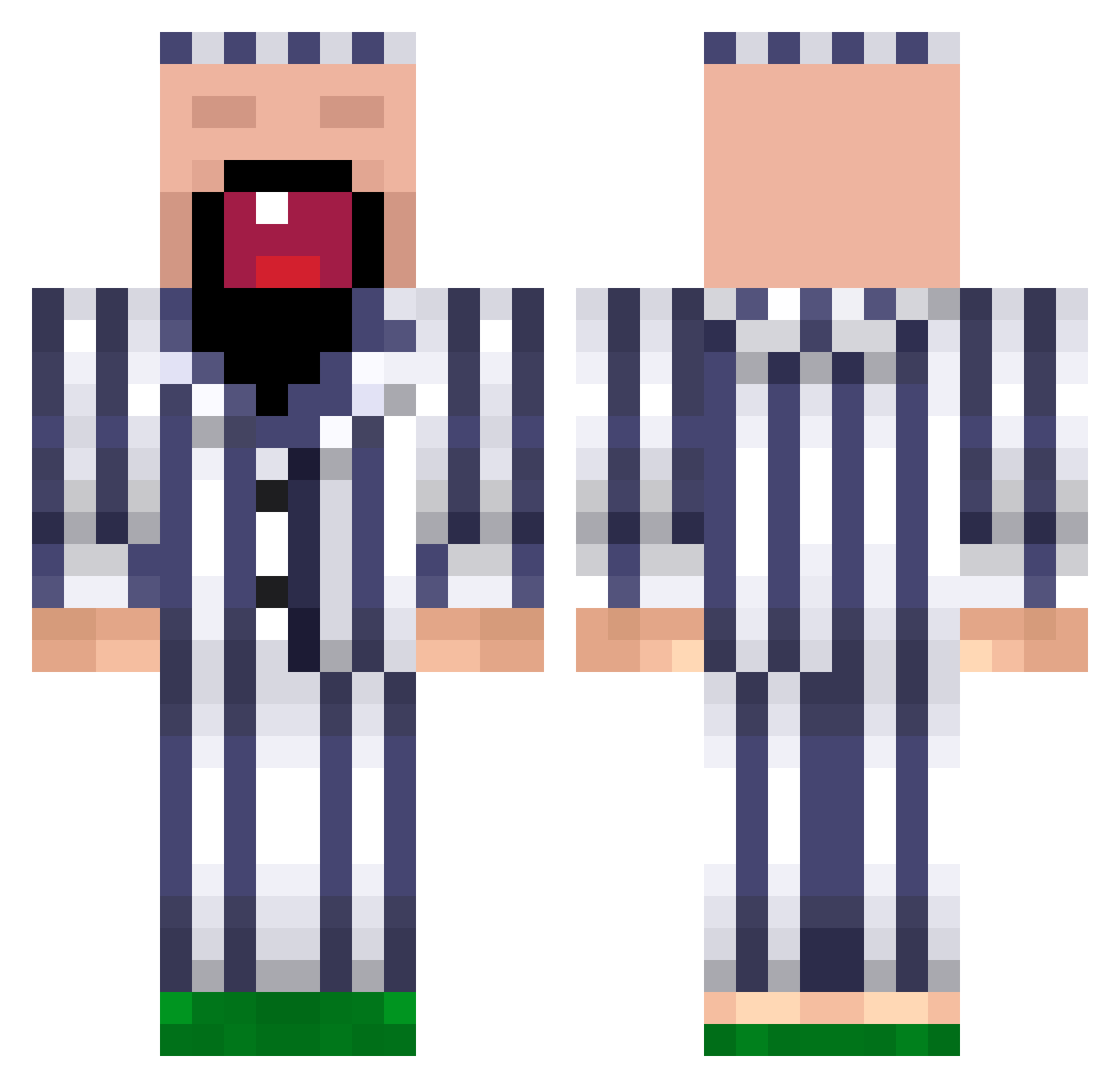AltAccountMC123 Minecraft skin, front and back view