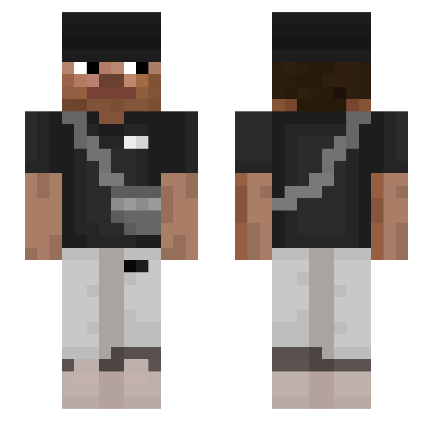 oDrixpy Minecraft skin, front and back view