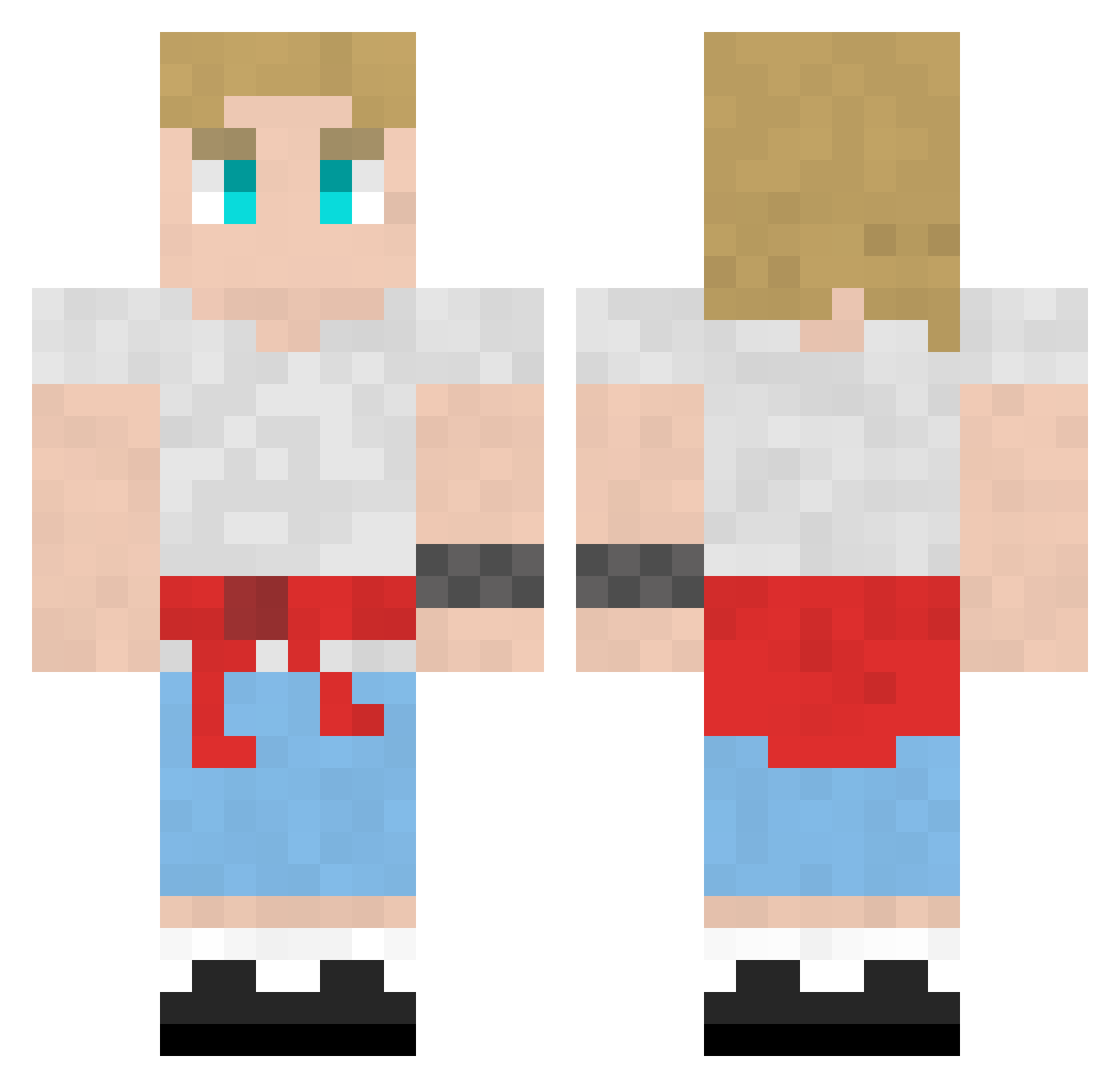 Matce_ Minecraft skin, front and back view