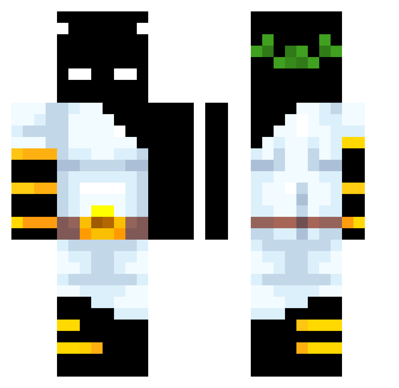 BestInGreece Minecraft skin, front and back view