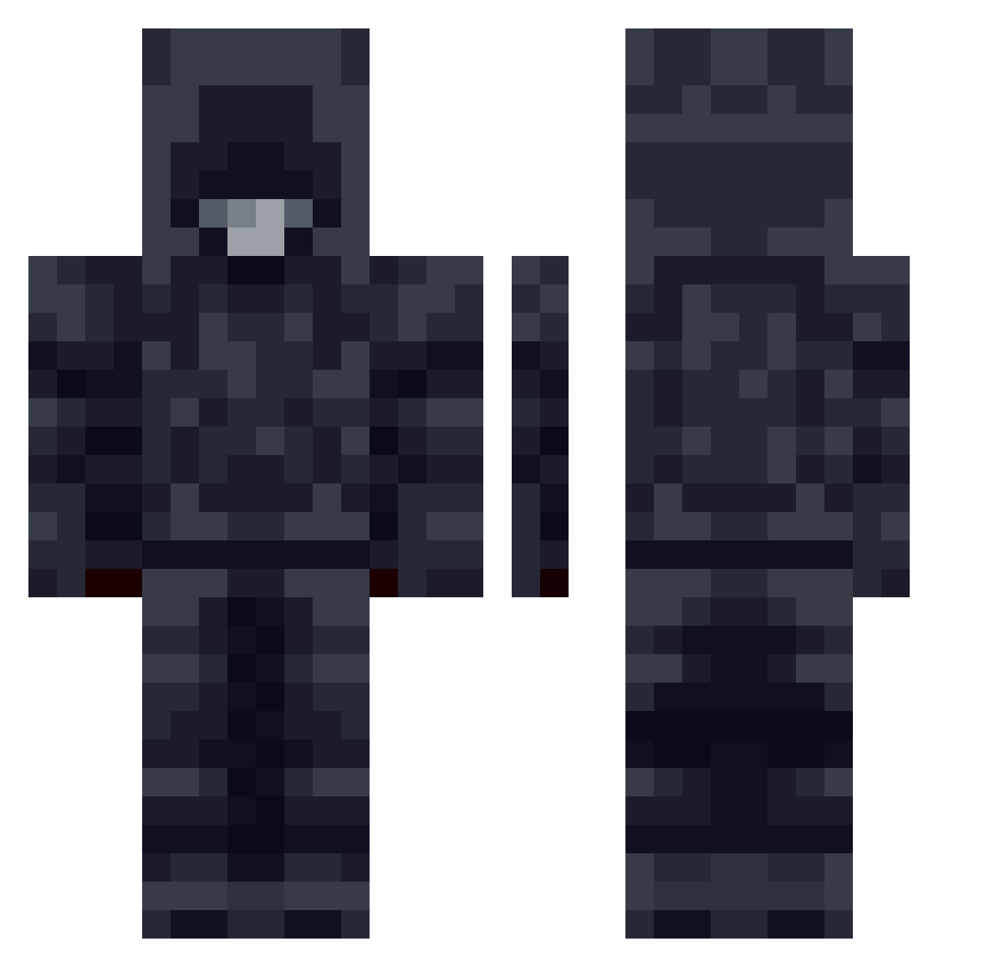 Stuffygn Minecraft skin, front and back view
