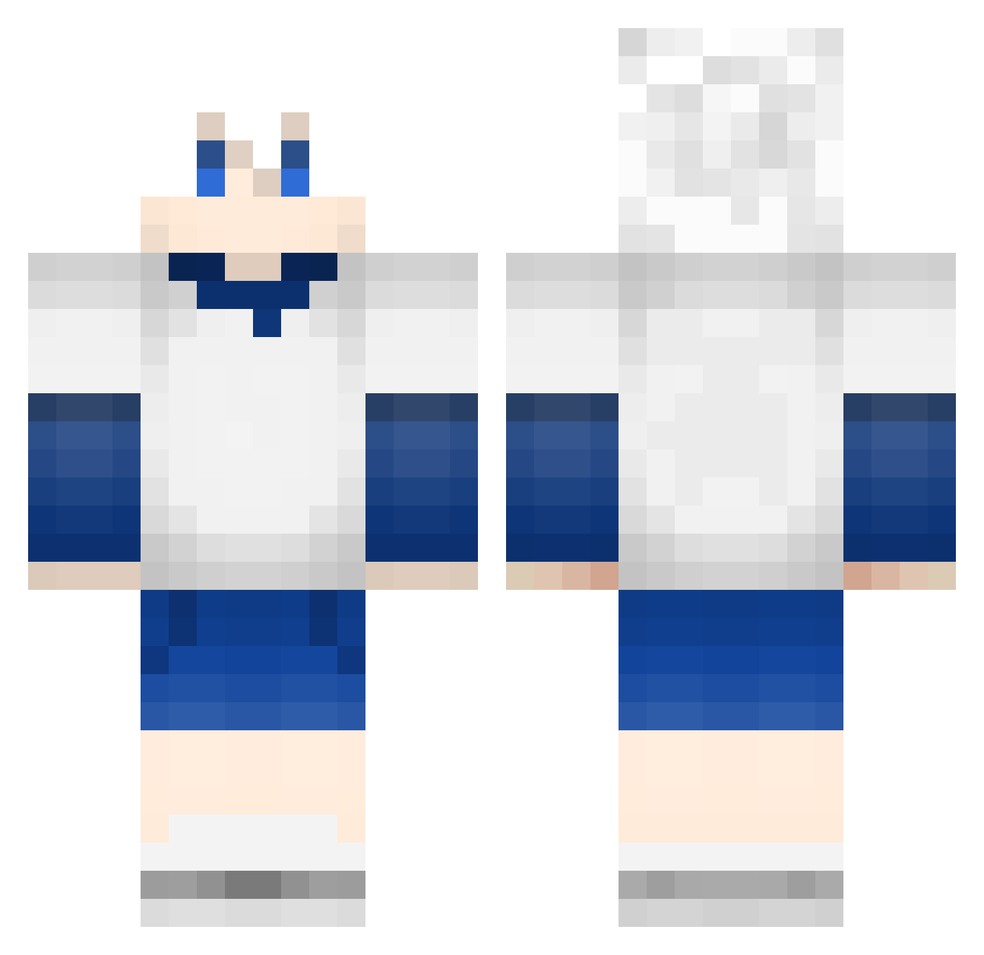 Mugel1281 Minecraft skin, front and back view