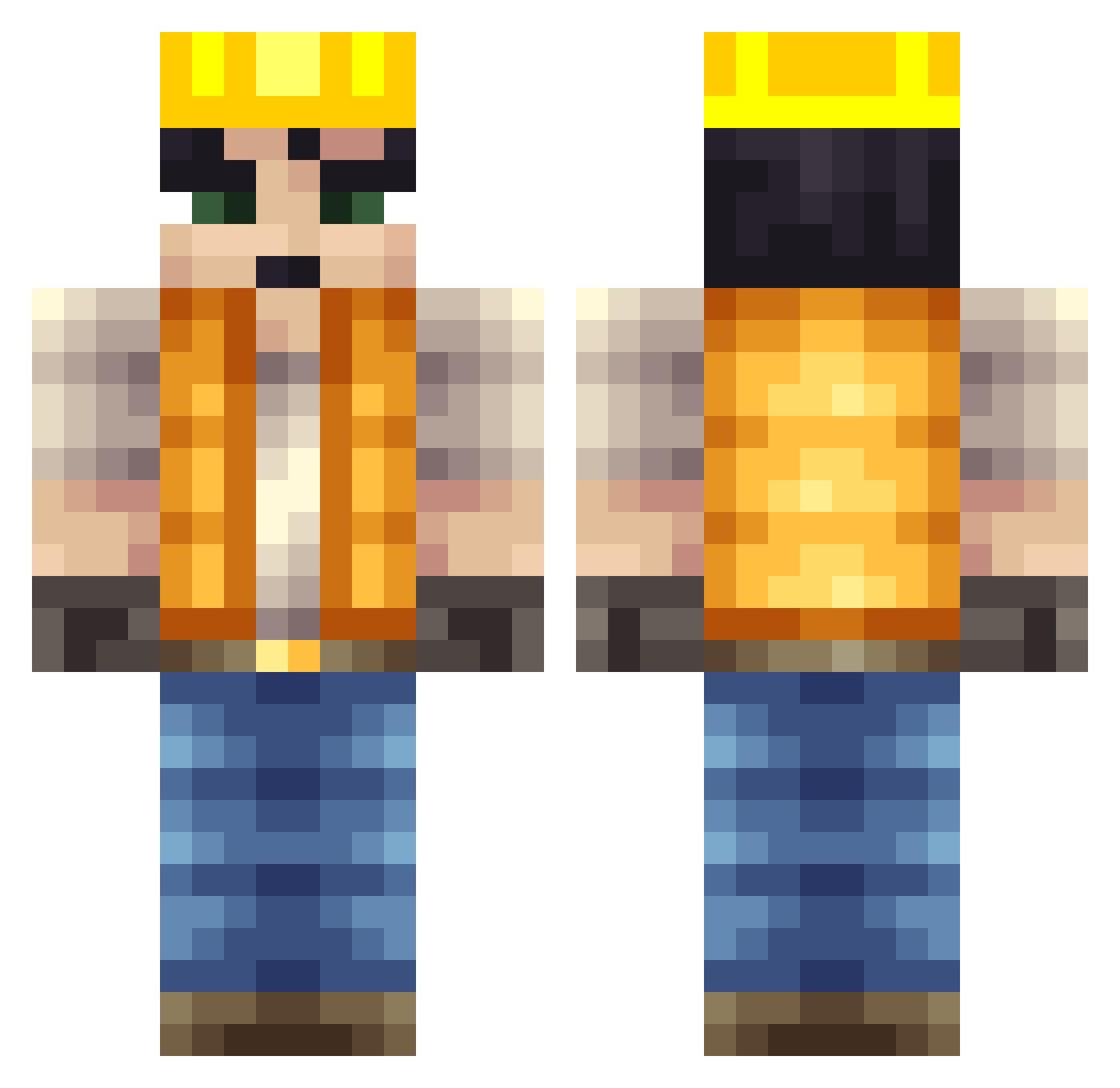 Mossi2008 Minecraft skin, front and back view