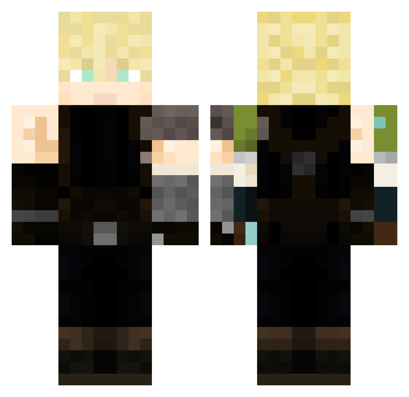 1Nagii_1 Minecraft skin, front and back view