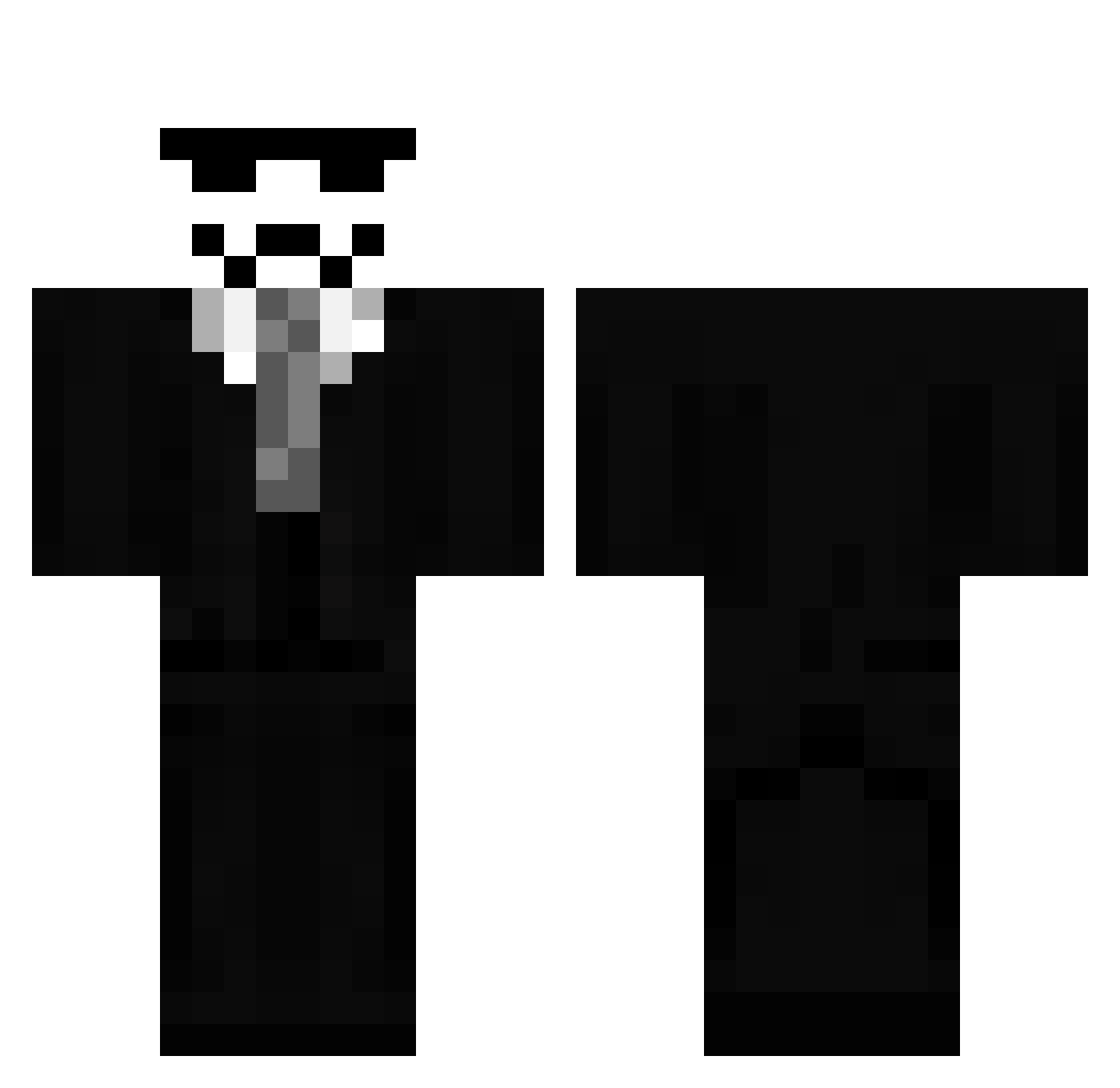 Bongoz Minecraft skin, front and back view