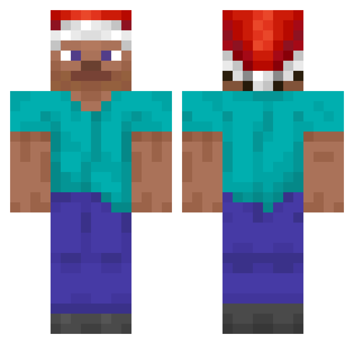 MrMinecraft21 Minecraft skin, front and back view